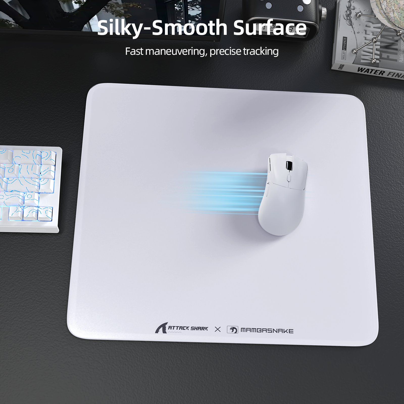 ATTACK SHARK CM05 Gehärtete Glas Gaming-Mausmatte