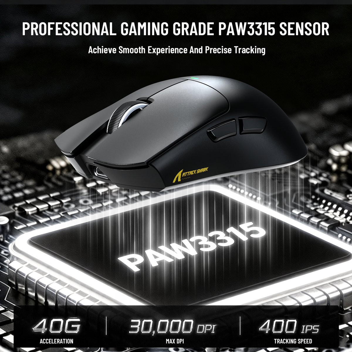 ATTACK SHARK X11 PRO V2 Kabellose Gaming-Maus mit TFT-Display, Ladestation und C06 Spiralkabel