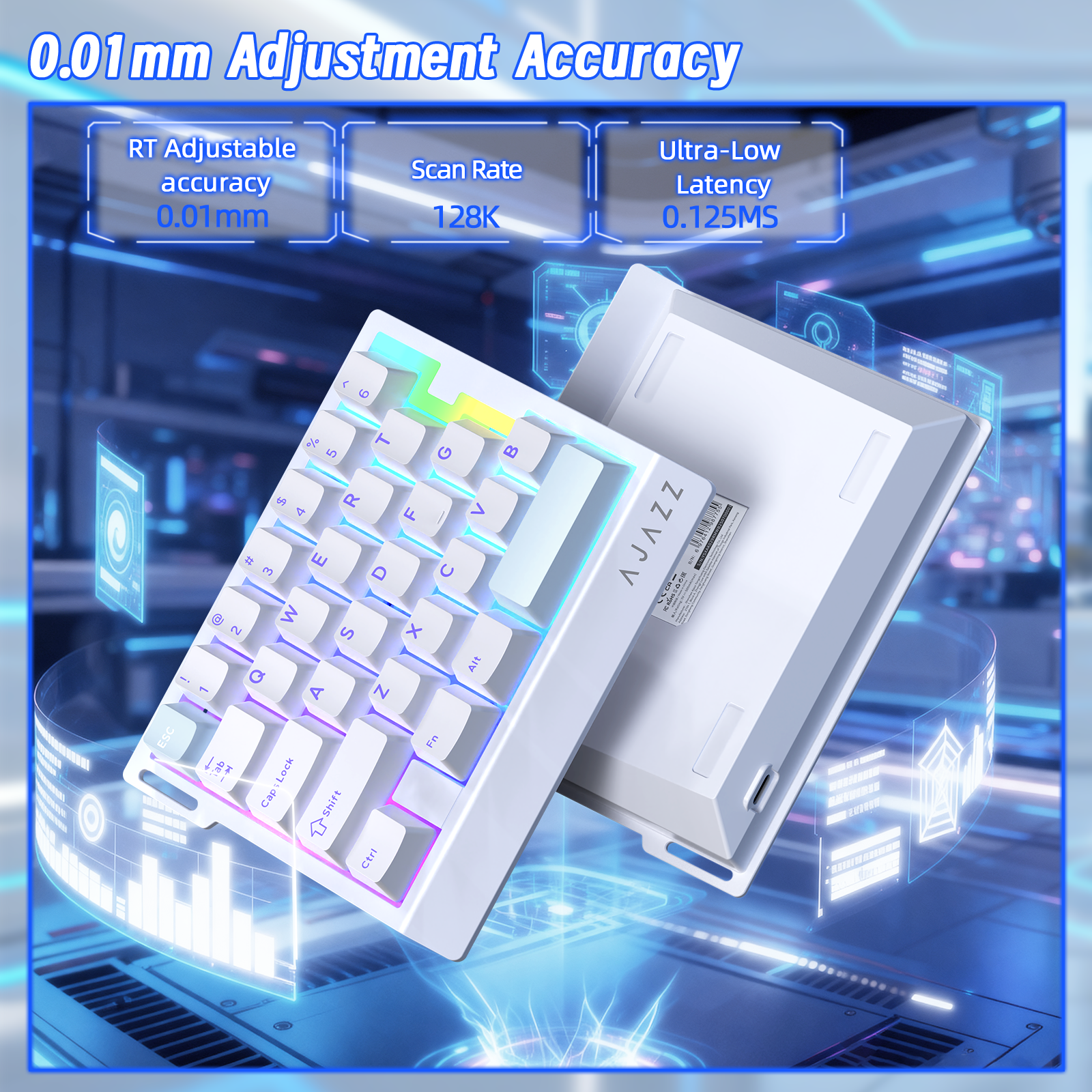 ATTACK SHARK X AJAZZ AK029 Wired One-Handed Gaming Keyboard