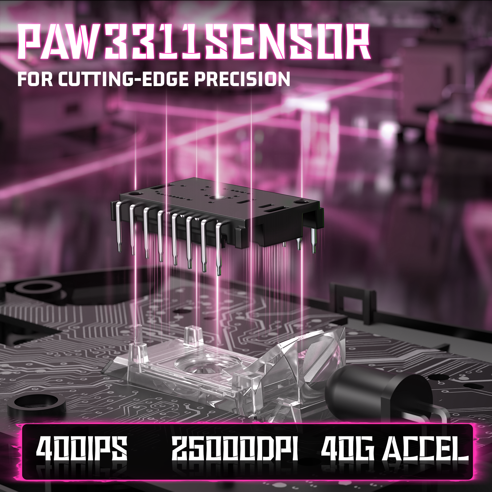 ATTACK SHARK V3 Ultraleichte Tri-Mode Gaming-Maus