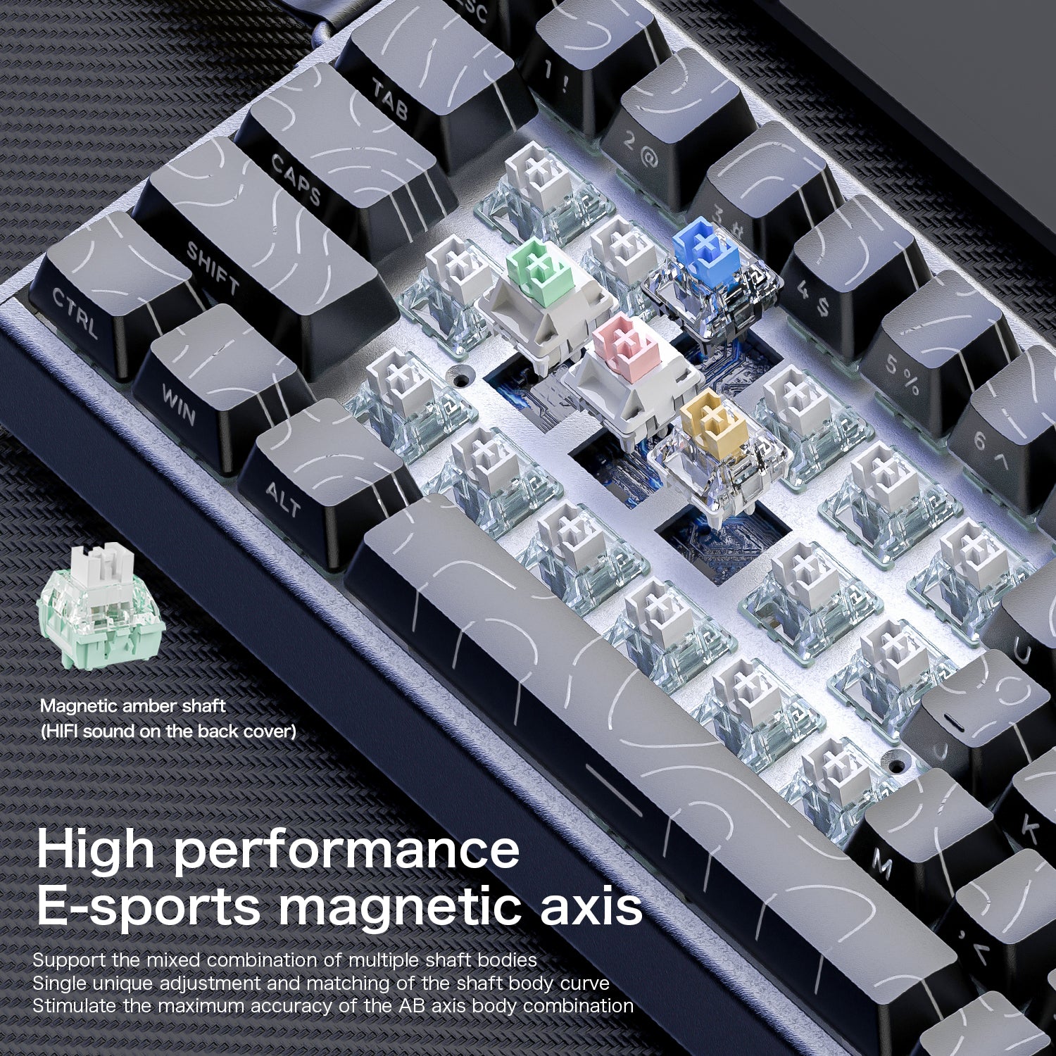 ATTACK SHARK X68MAX HE Rapid Trigger CNC Aluminum Keyboard Magnetic Switch with C01Ultra RGB Coiled Cable