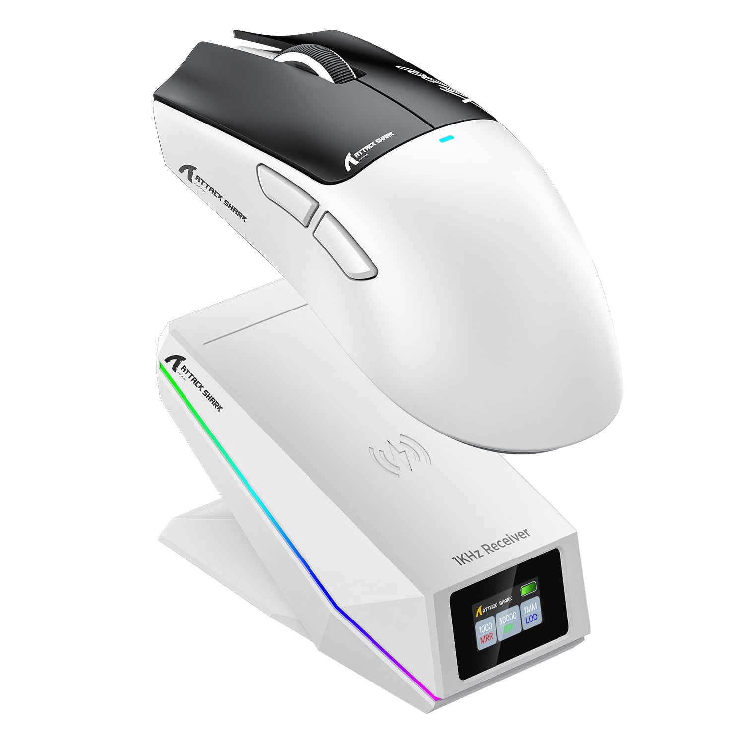 ATTACK SHARK X11 PRO V2 Kabellose Gaming-Maus mit TFT-Display, Ladestation und C06 Spiralkabel