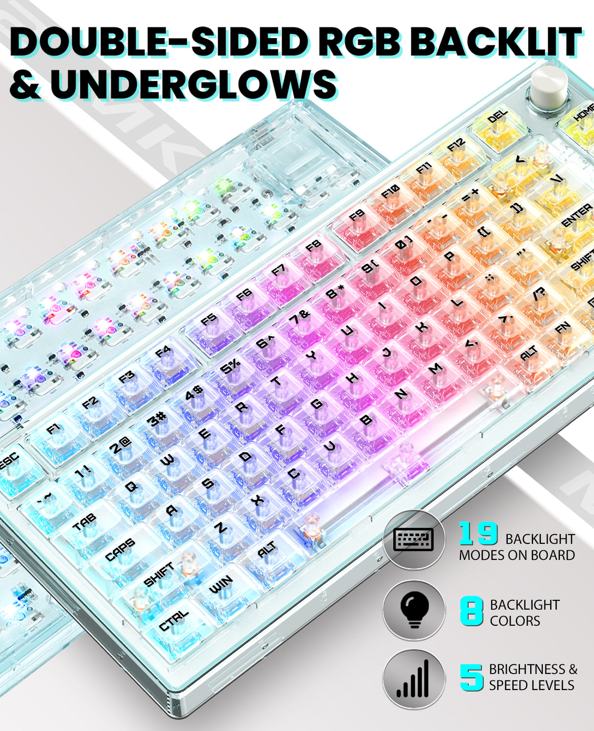 ATTACK SHARK MK32 Transparent Mechanical Keyboard