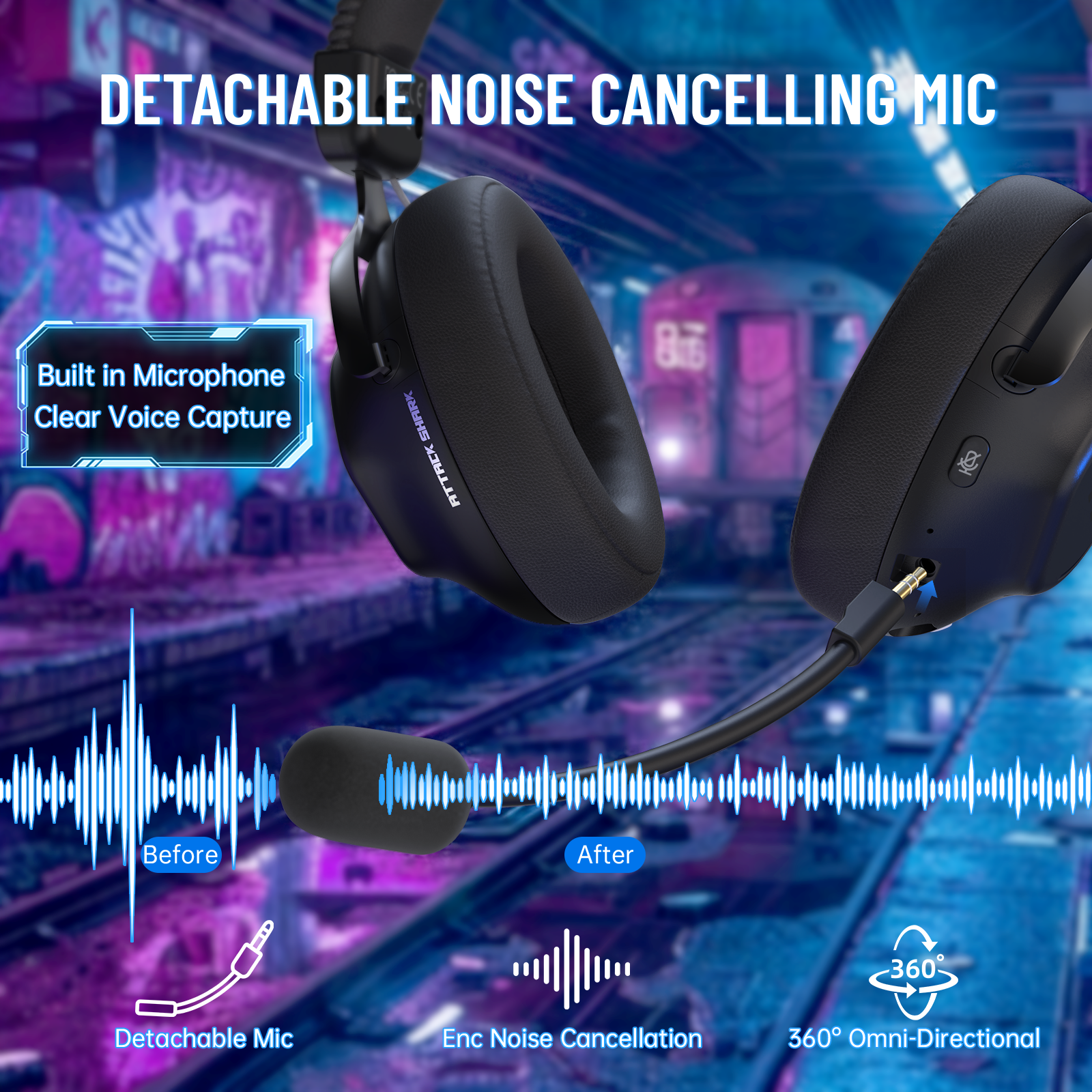 ATTACK SHARK L50 PRO Tri-Modus Kabelloses Gaming-Headset