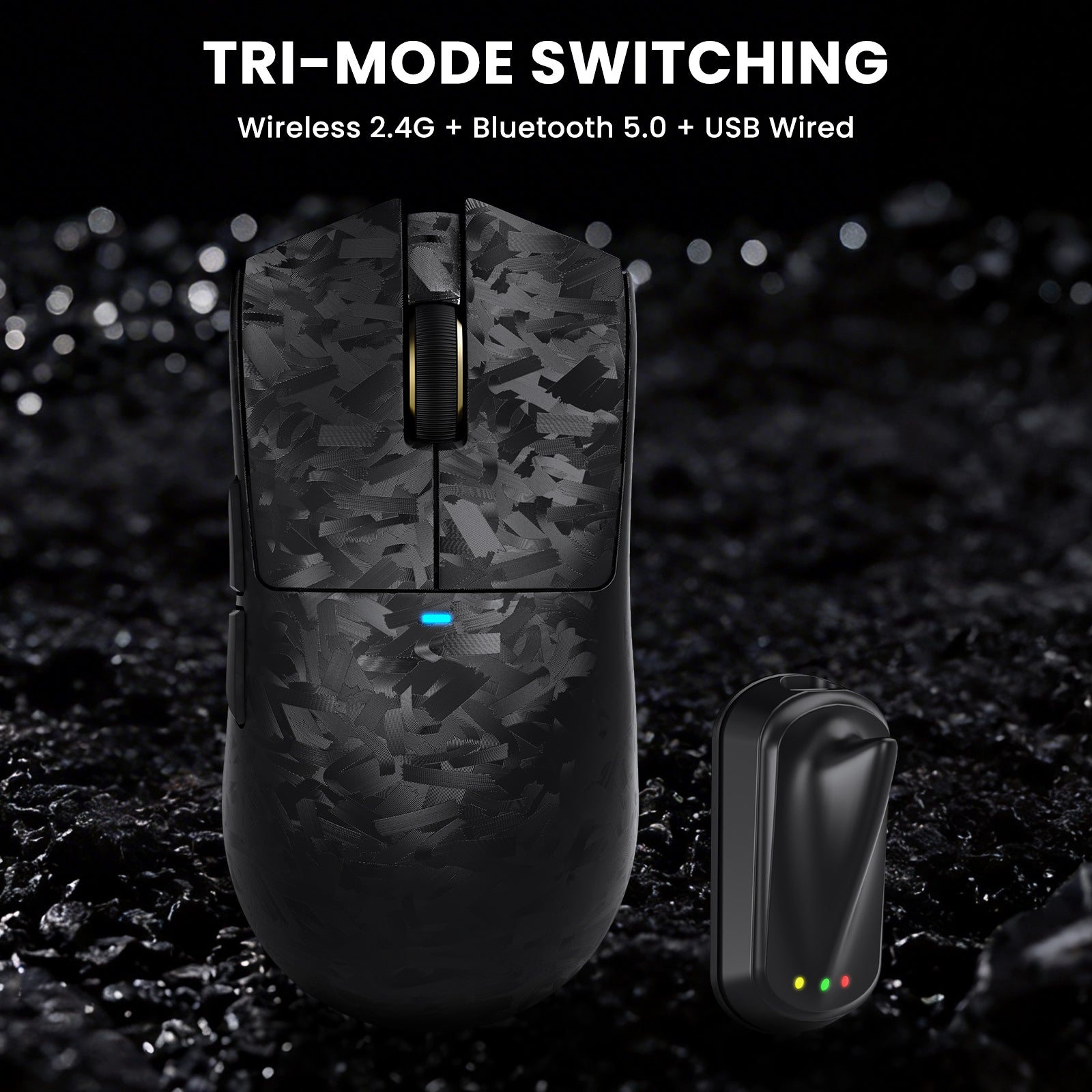 ATTACK SHARK R68 HE & X11 ULTRA Carbon Fiber Gaming-Bundle mit C01 ULTRA Spiralkabel