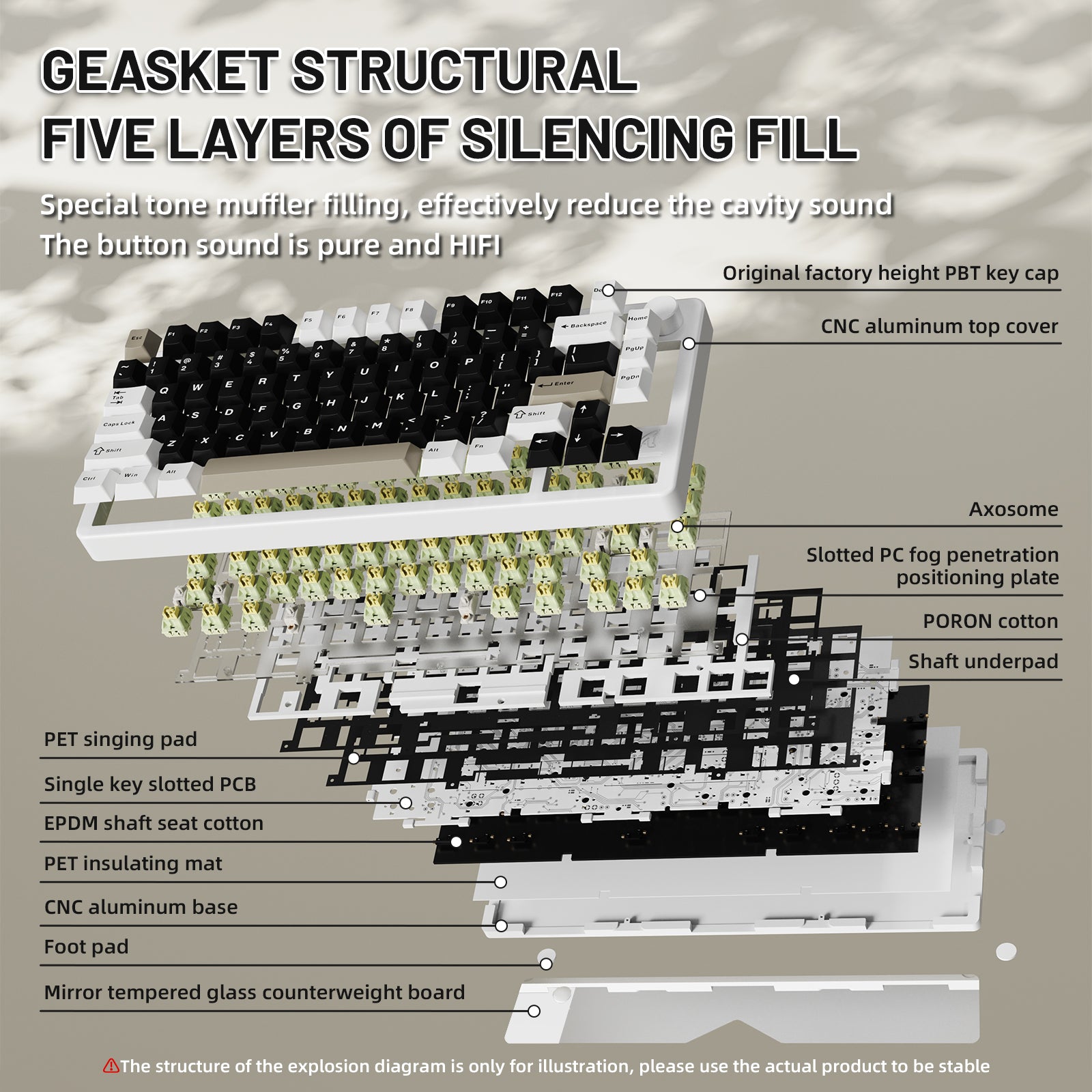 ATTACK SHARK X86 Vollaluminium-Tastatur