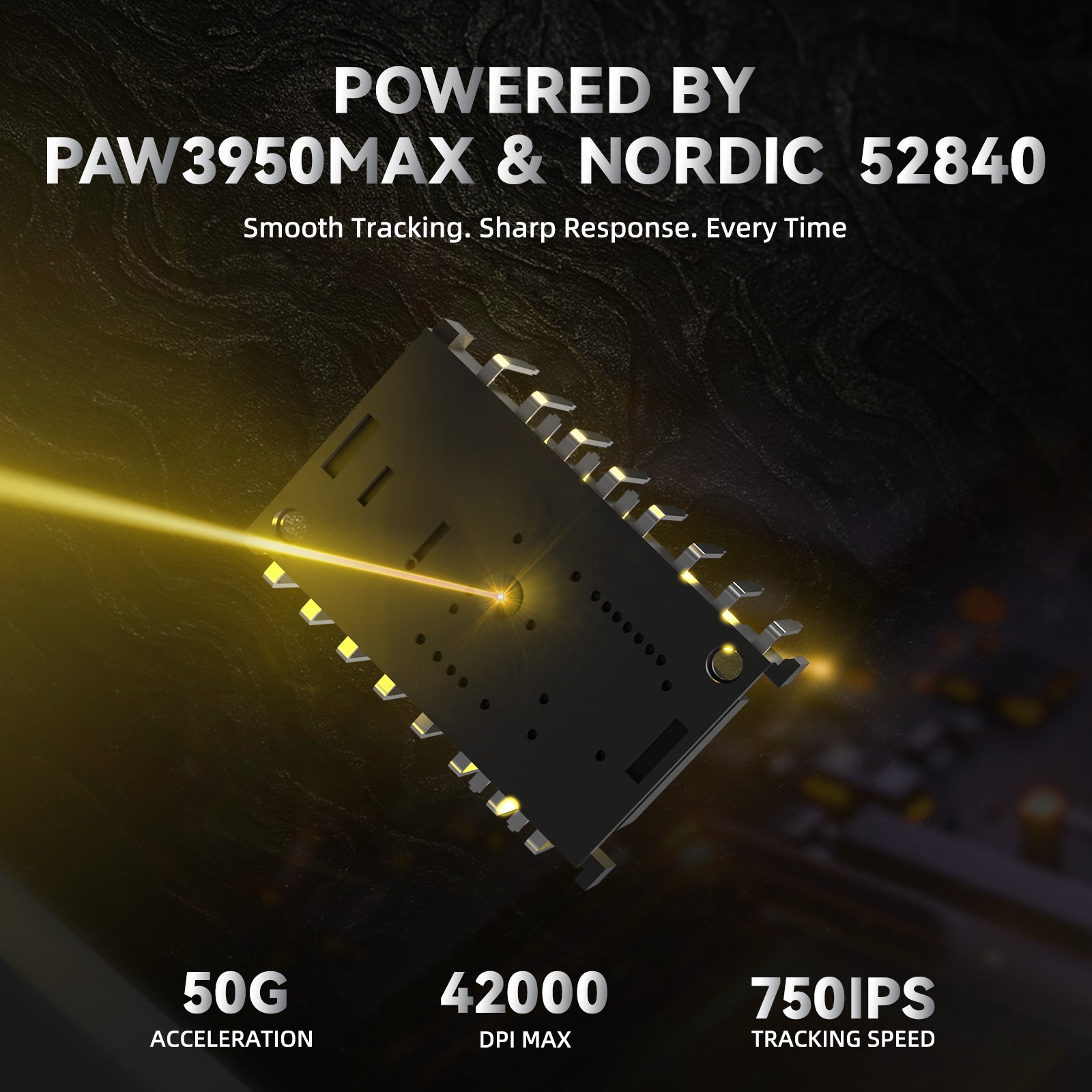 ATTACK SHARK R11 ULTRA Carbon Fiber Wireless 8K PAW3950MAX Gaming-Maus mit C06 Ultra LED-Kabel