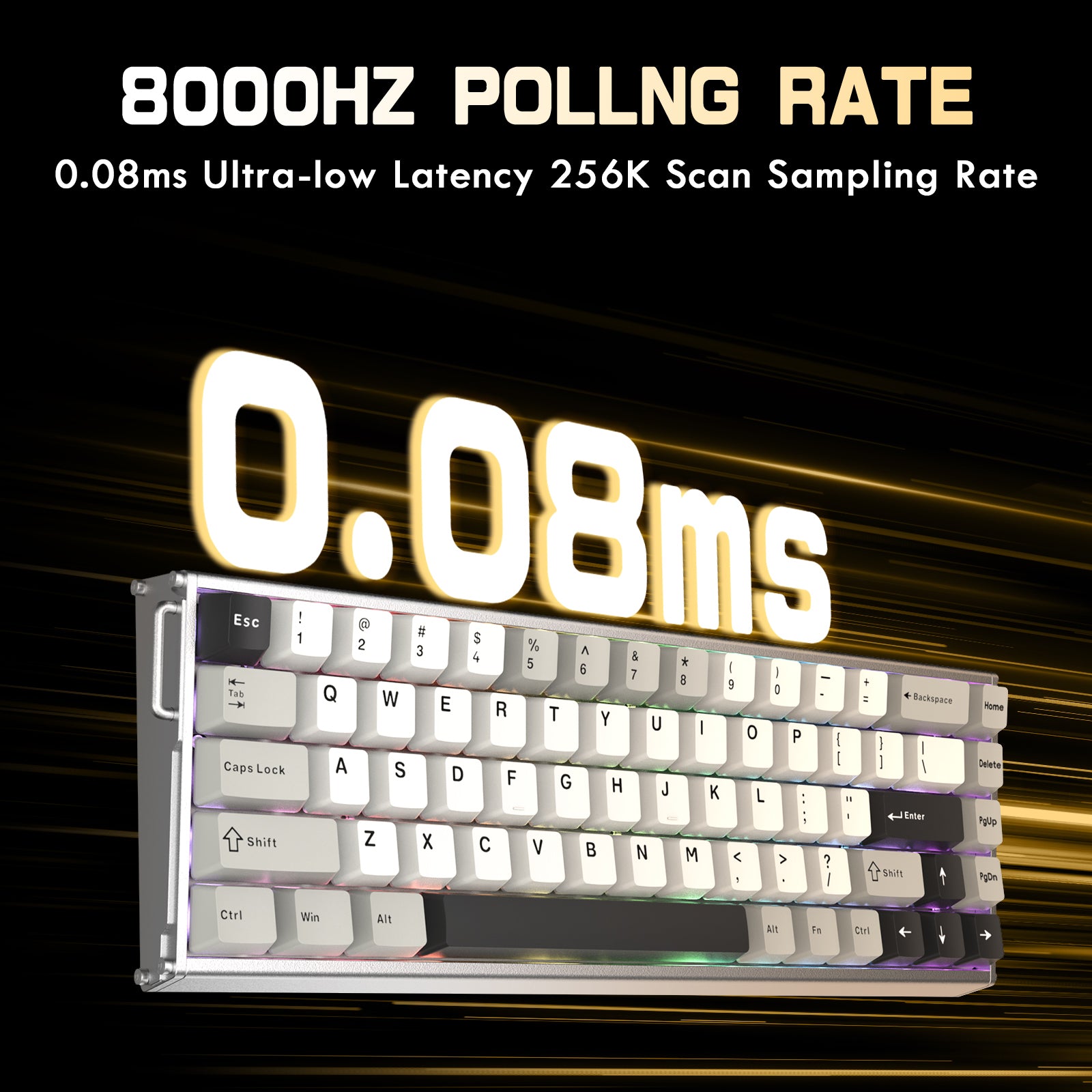 ATTACK SHARK X68MAX HE Rapid Trigger CNC-Aluminium-Tastatur mit Magnetschalter und C01Ultra RGB-Spiralkabel