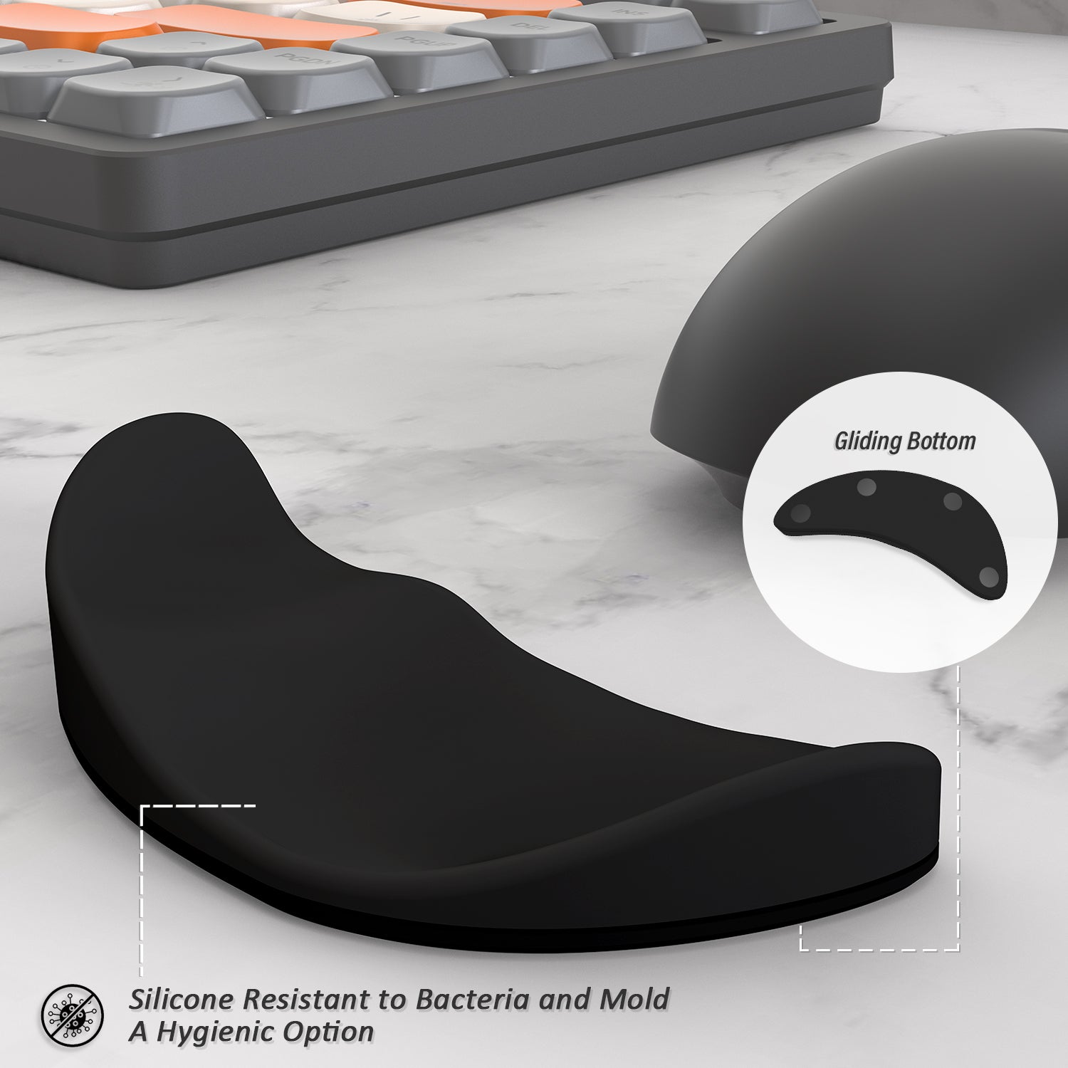 ATTACK SHARK Silicone Comfortable Mouse Wrist Rest