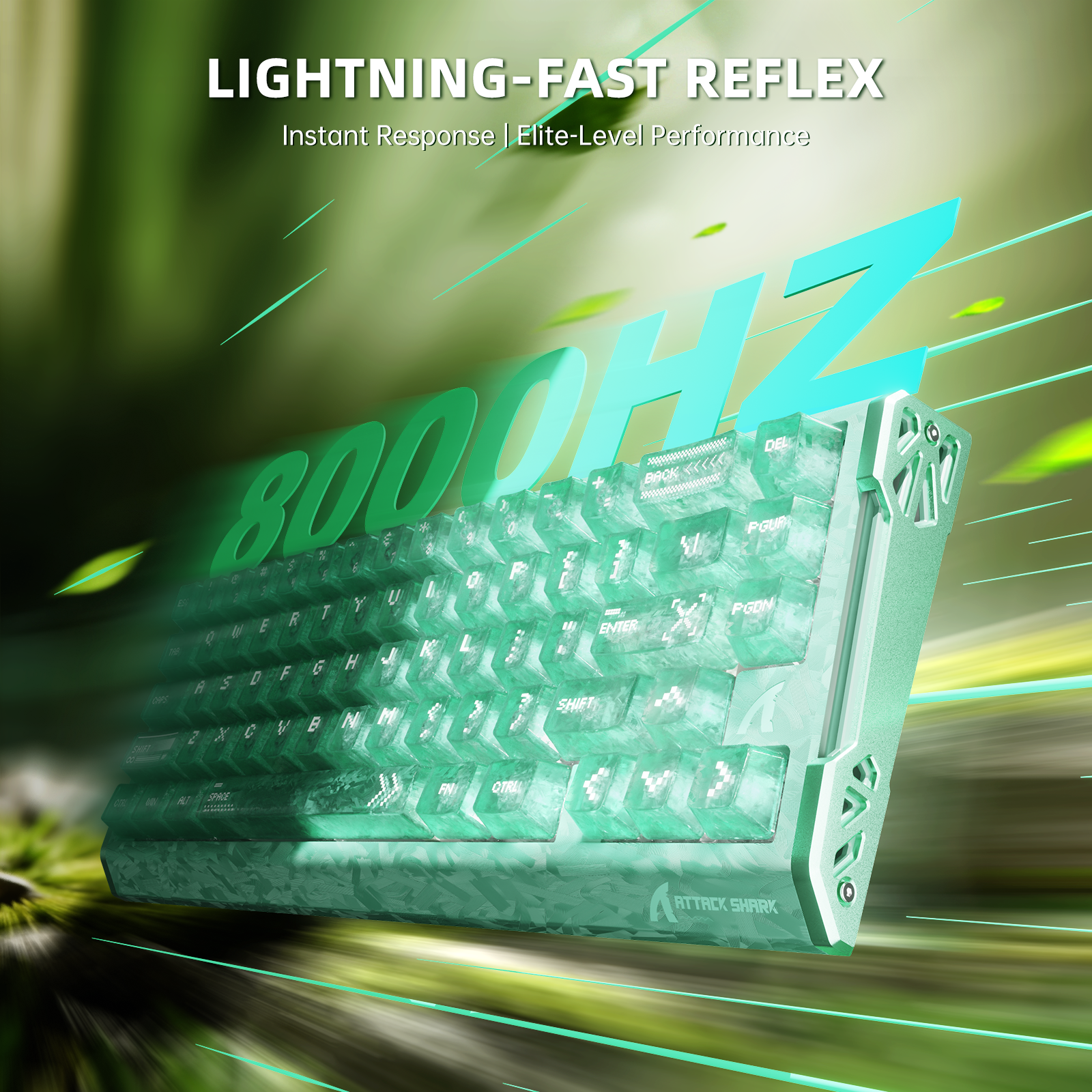 ATTACK SHARK R68 HE Kohlefaser Rapid Trigger Tastatur Magnetischer Schalter