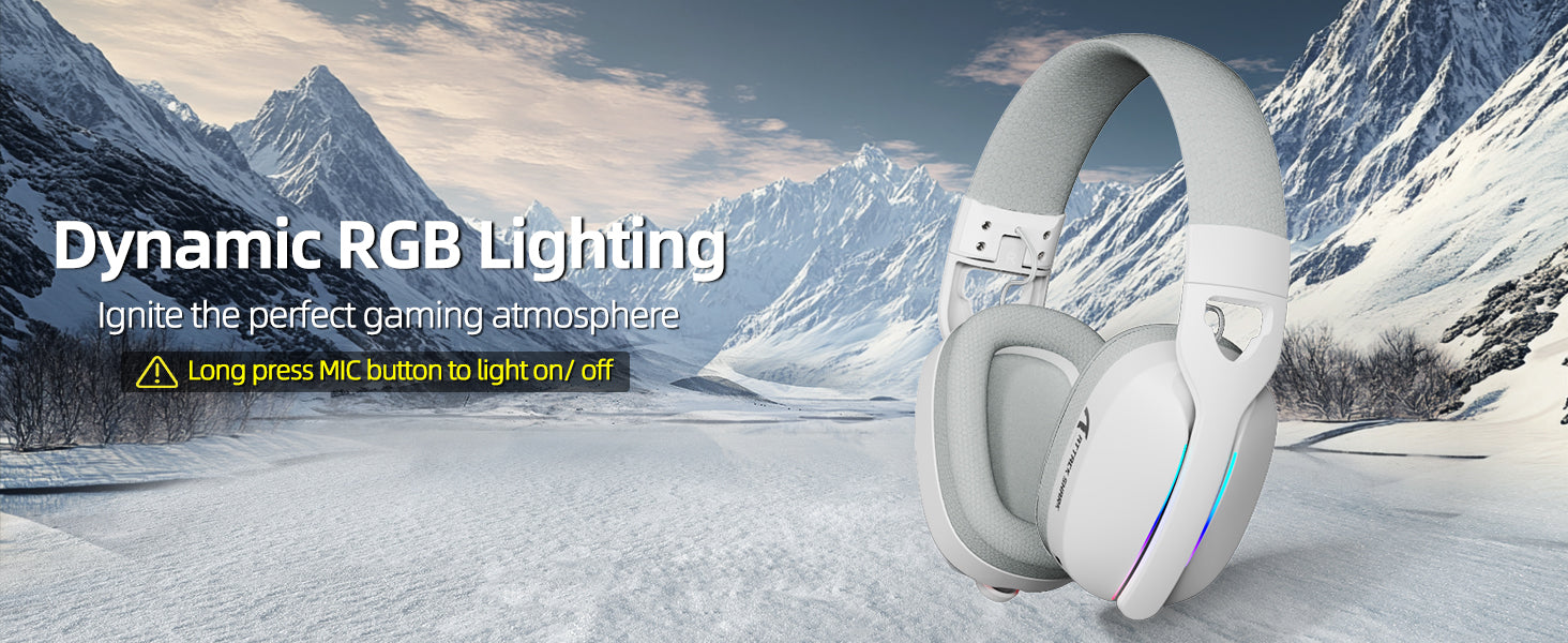 ATTACK SHARK L90 – faltbares, ultraleichtes RGB-Gaming-Headset mit drei Modi