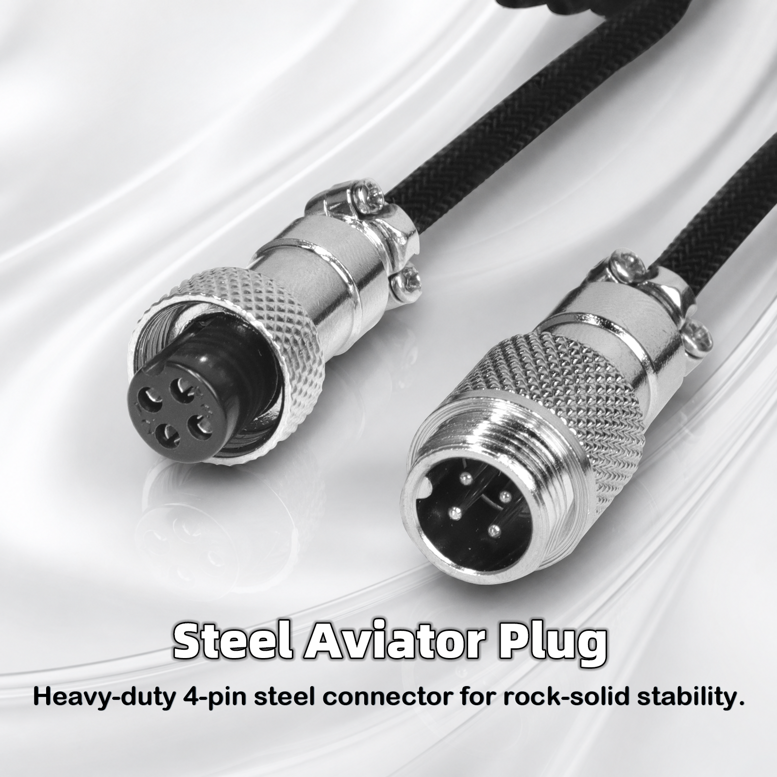 ATTACK SHARK C01ULTIMATE Spiralkabel für 8KHz Magnetische Tastatur