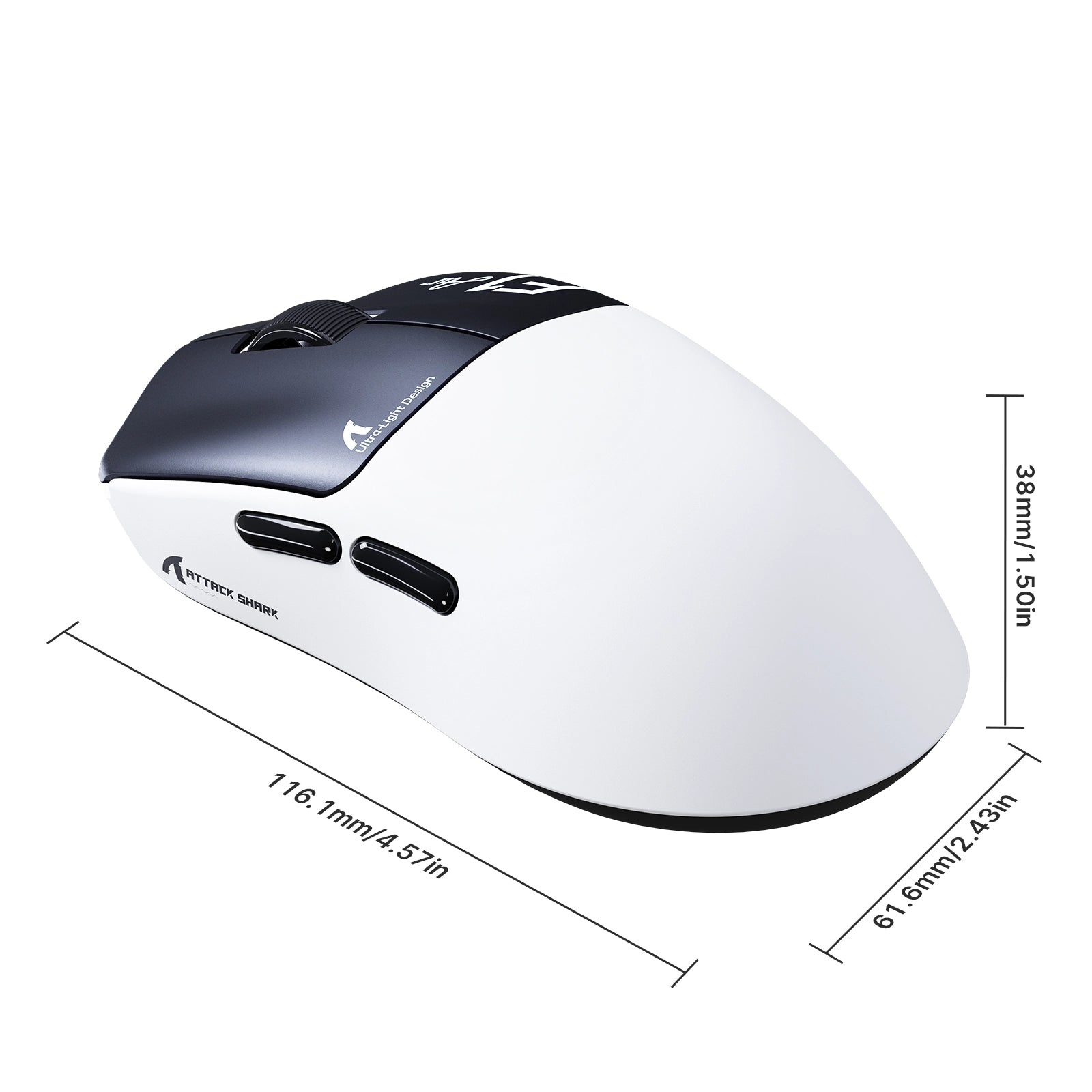ATTACK SHARK F1 AIR 39 g kabellose Gaming-Maus mit PAW3955MAX