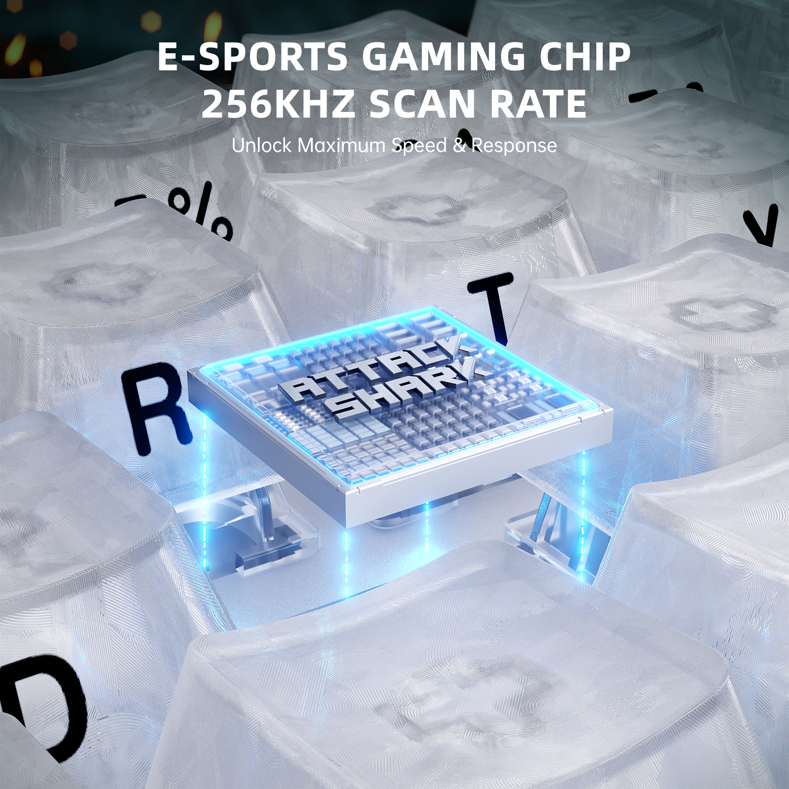ATTACK SHARK R68 HE Kohlefaser Rapid Trigger Tastatur Magnetischer Schalter
