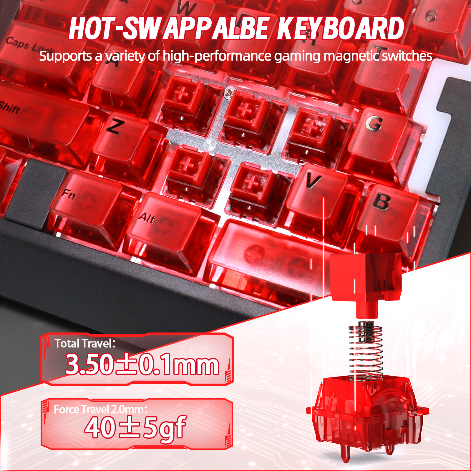 ATTACK SHARK X AJAZZ AK029 Wired One-Handed Gaming Keyboard