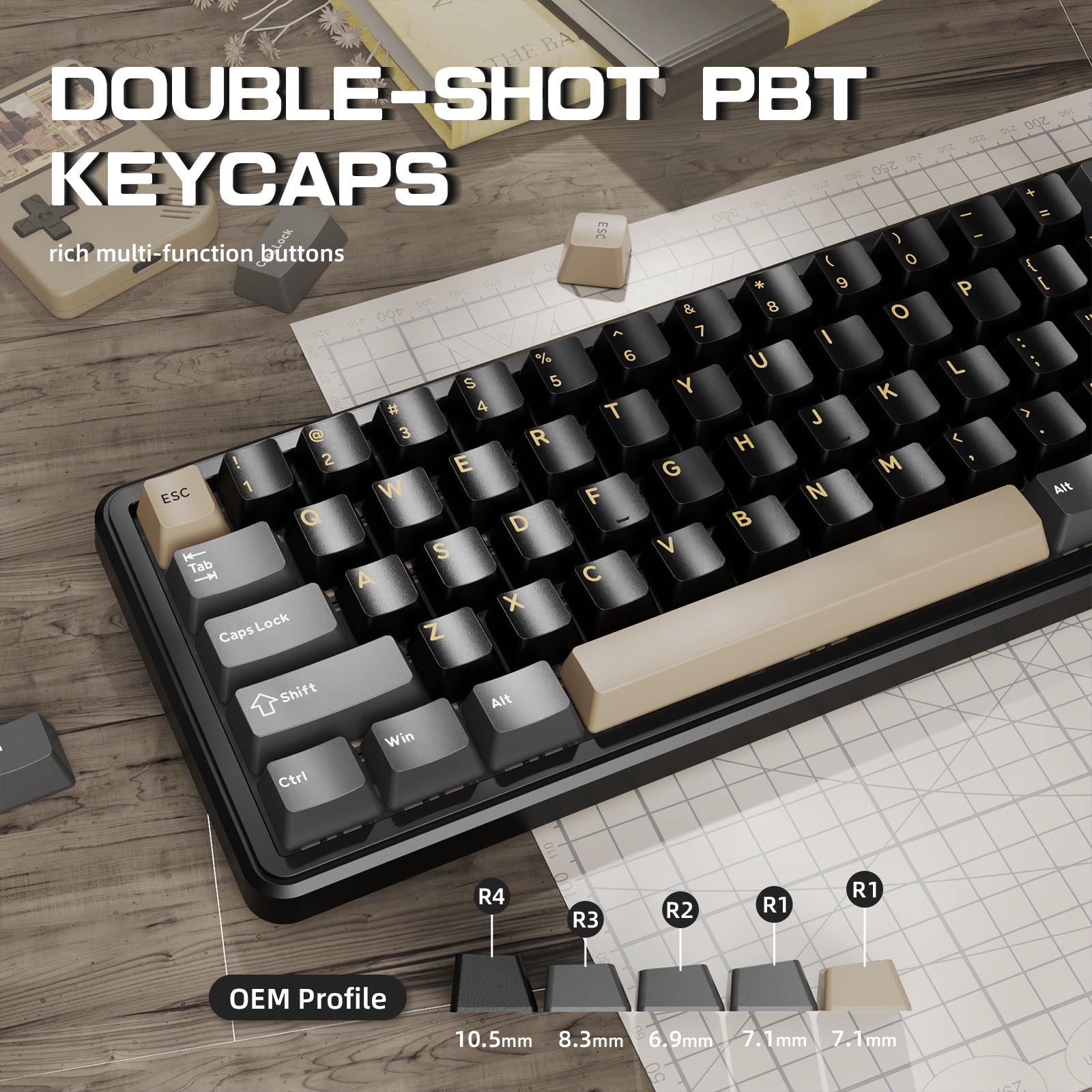 ATTACK SHARK X66 Kabellose mechanische Tastatur mit 8K-Spiralkabel