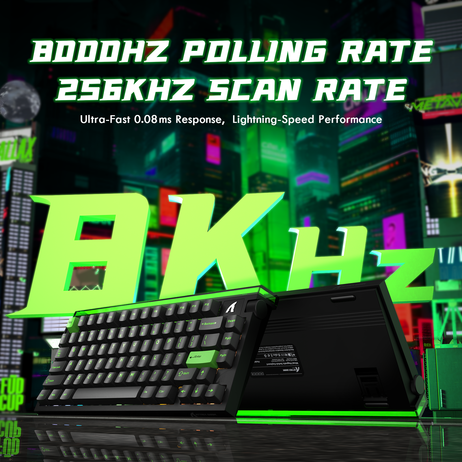 ATTACK SHARK R85 HE Rapid Trigger-Tastatur mit Magnetschalter und benutzerdefinierter Leuchtbox