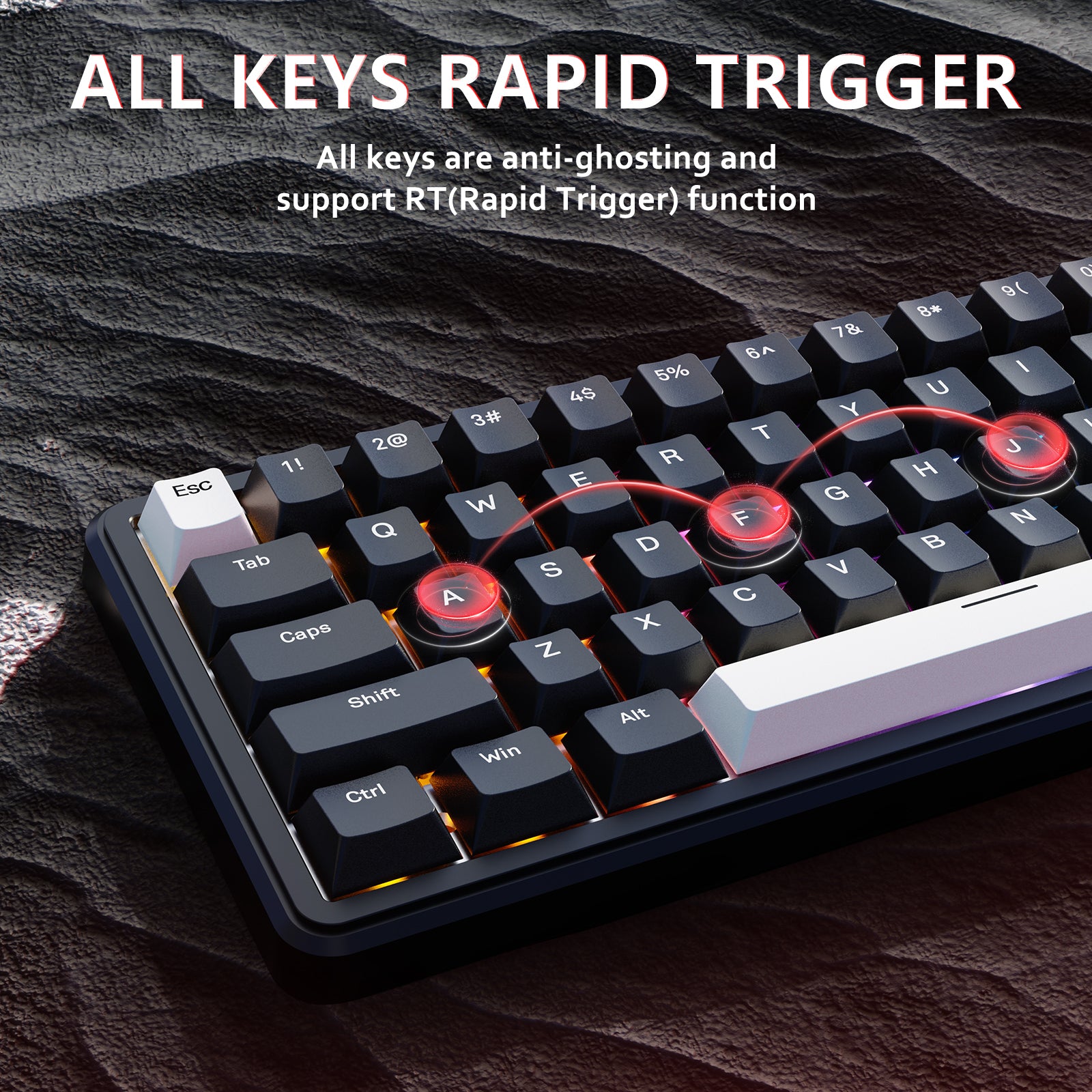 ATTACK SHARK X65 HE Magnetic Switch Rapid Trigger Keyboard