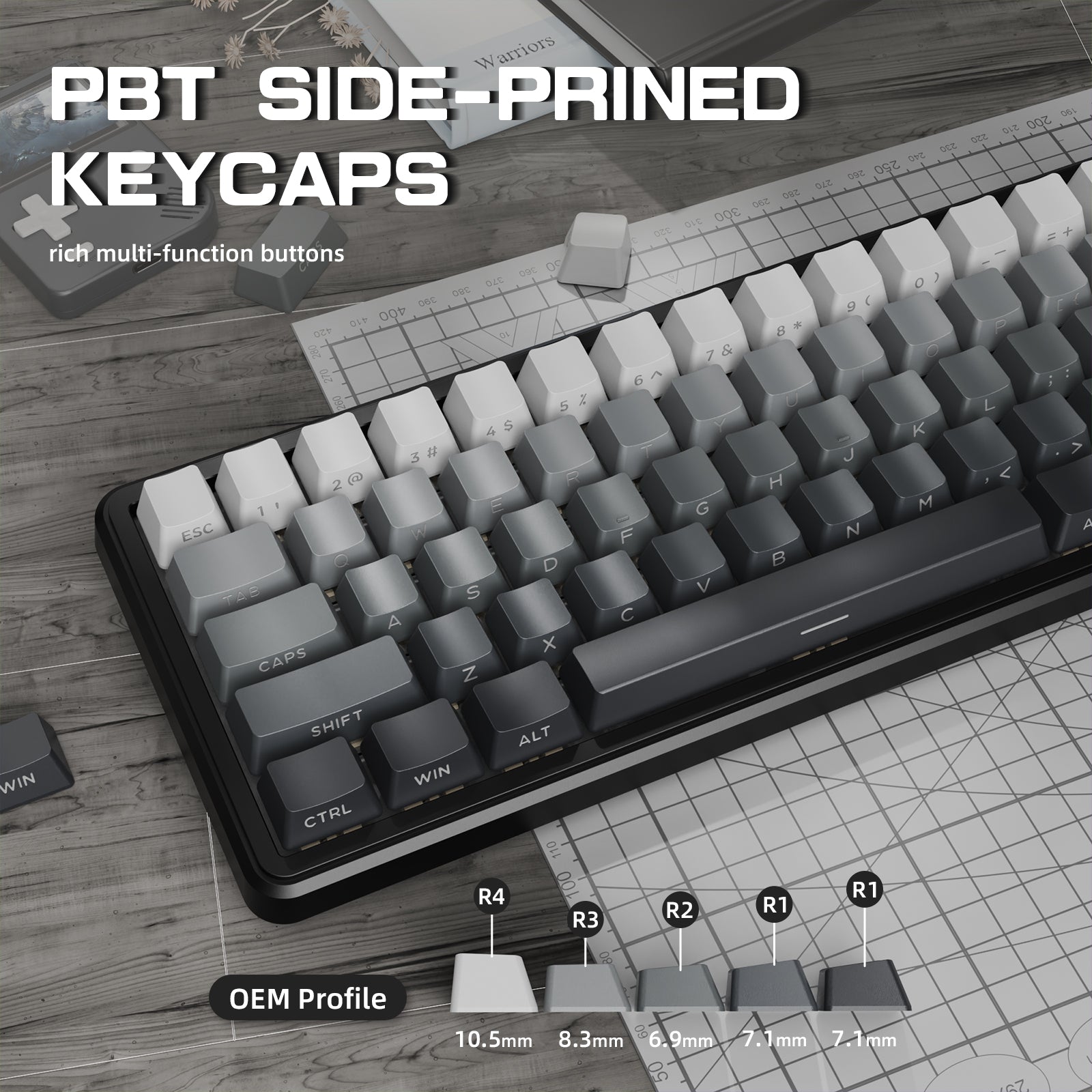 ATTACK SHARK X66 Kabellose mechanische Tastatur mit 8K-Spiralkabel