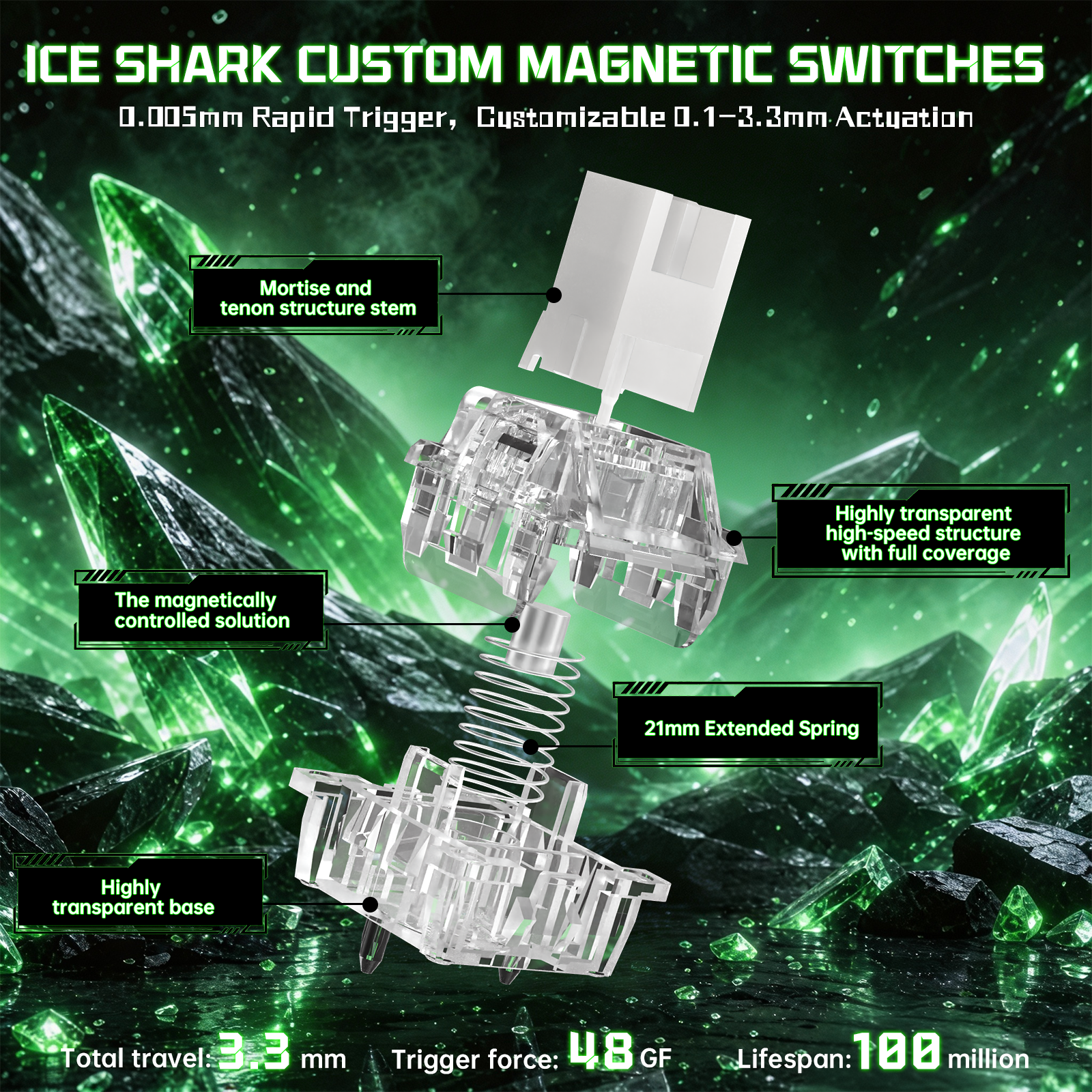 ATTACK SHARK R98 HE Carbonfaser-Kabelgebundene Tastatur mit schnellem Auslöser, magnetischem Schalter und C01 Ultra RGB Spiralkabel