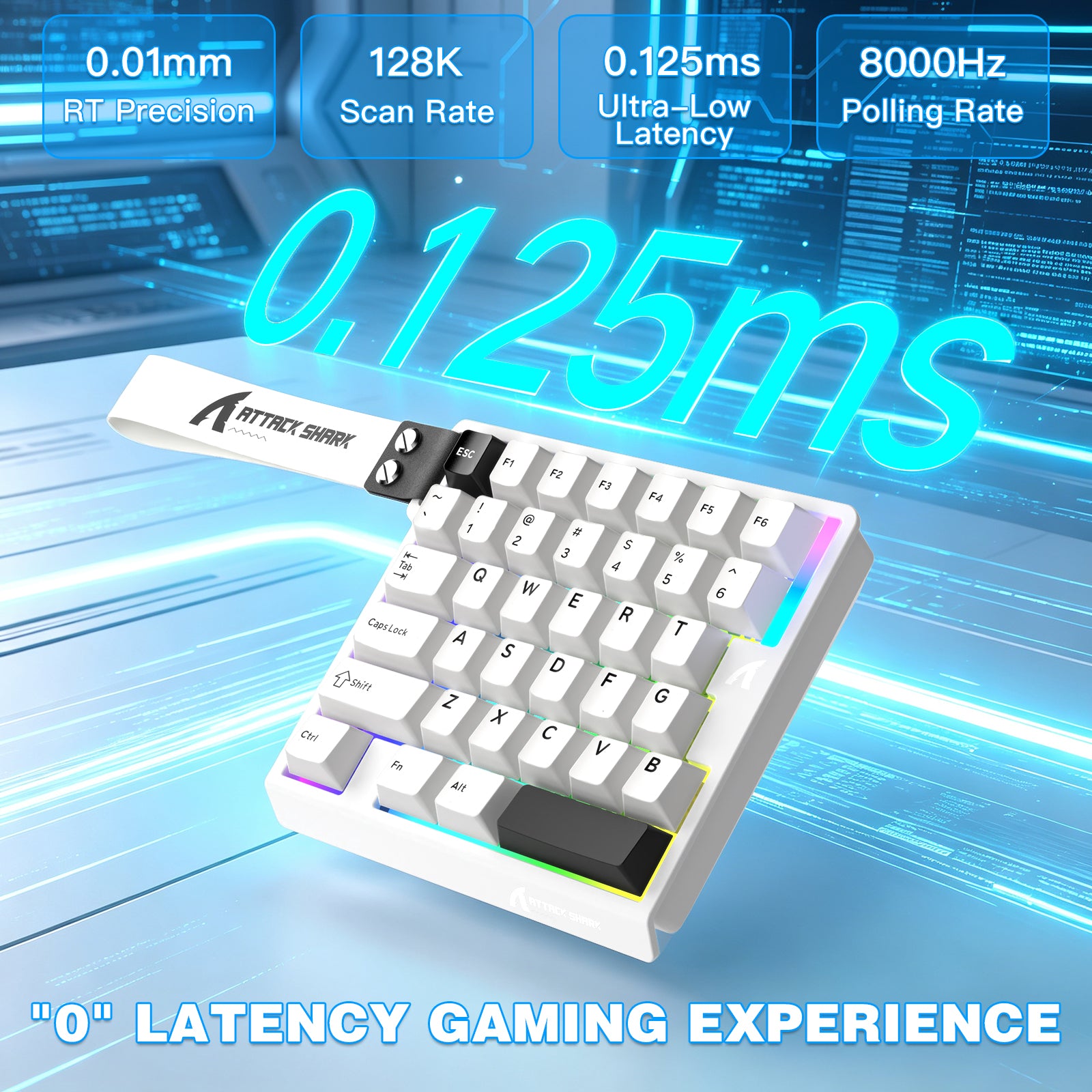 ATTACK SHARK M36 HE Einhand-Magnettastatur mit Schalter