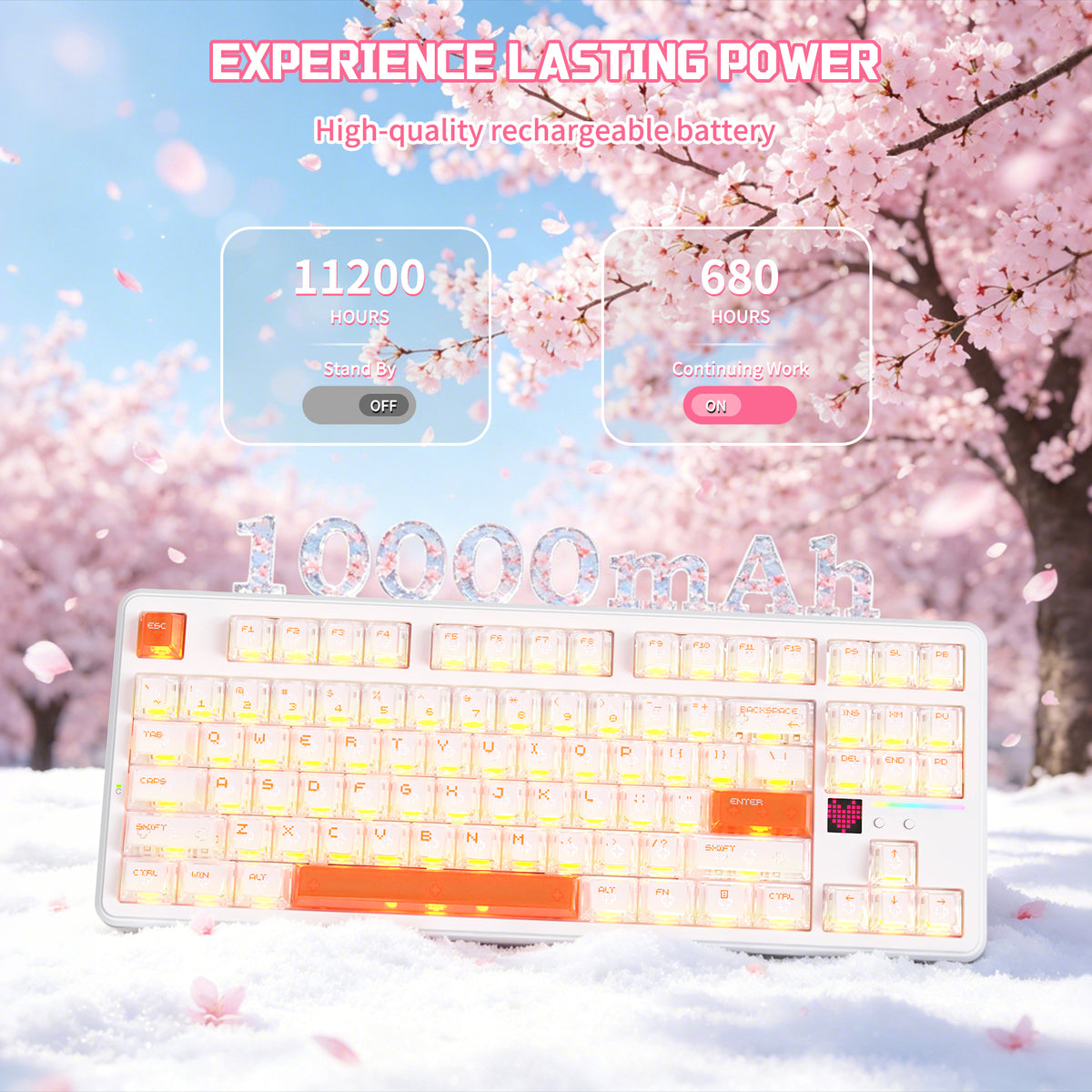 ATTACK SHARK X87 ULTRA Kabellose mechanische Tastatur mit 8K Wireless-Empfänger