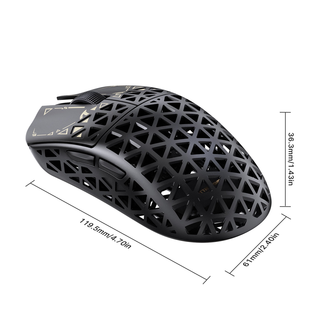ATTACK SHARK R5 TURBO kabellose 8K-Gaming-Maus aus Carbonfaser