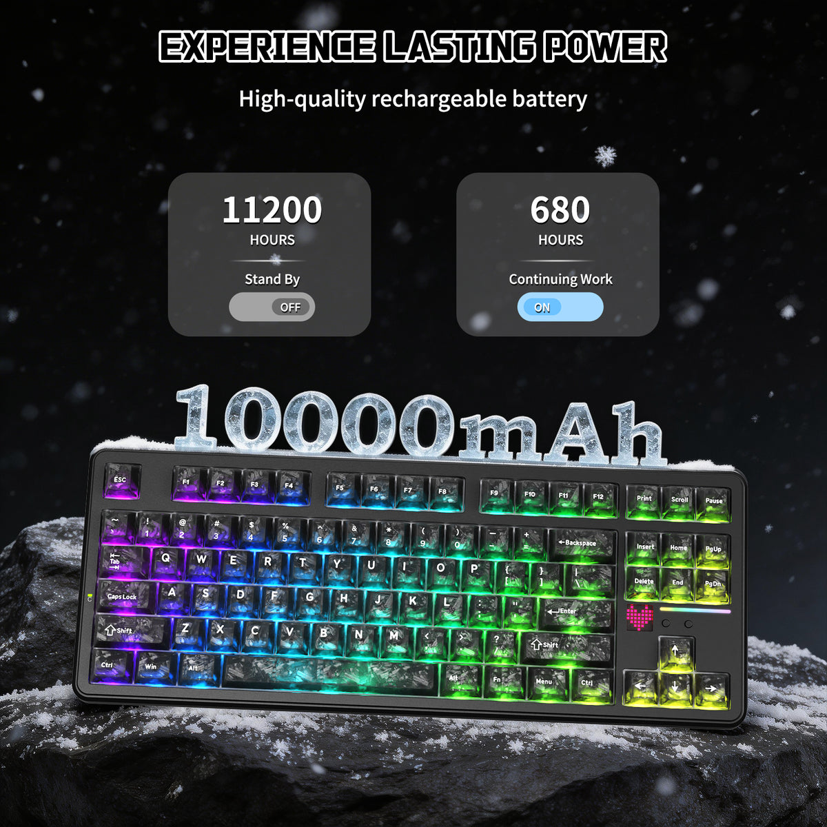ATTACK SHARK X87 ULTRA Kabellose mechanische Tastatur mit 8K Wireless-Empfänger