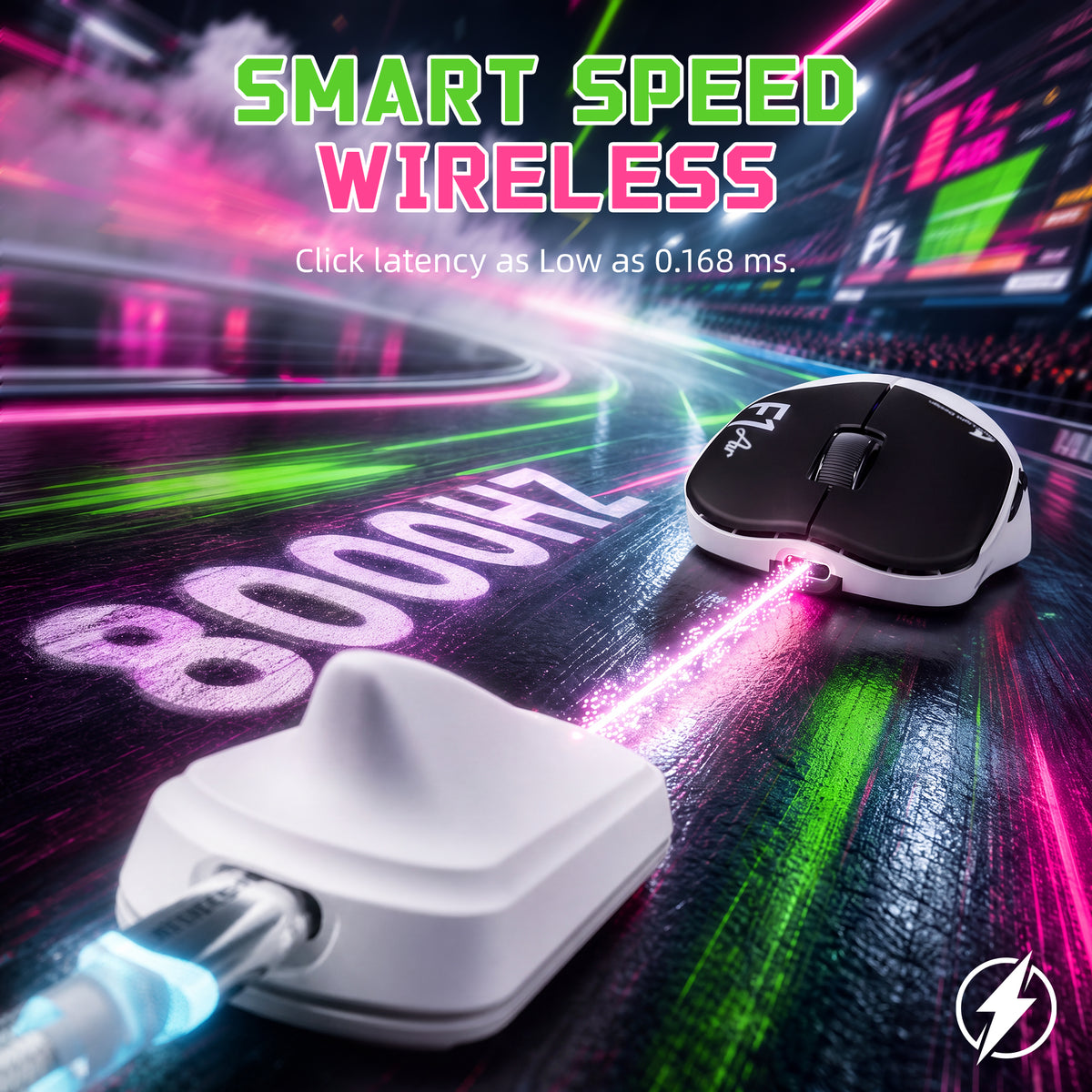 ATTACK SHARK F1 AIR 39g kabellose Gaming-Maus mit PAW3955MAX und C06 Ultra-Kabel