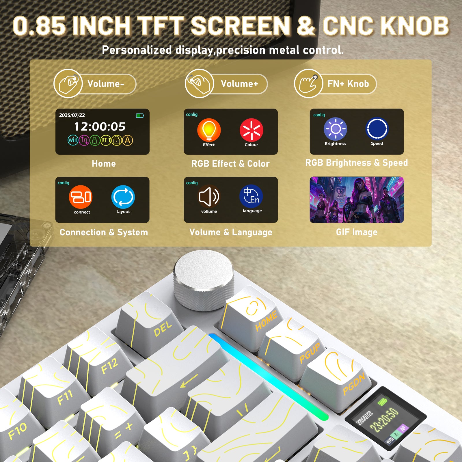 ATTACK SHARK X820ULTRA Mechanische Tastatur mit C01ULTRA Spiralkabel
