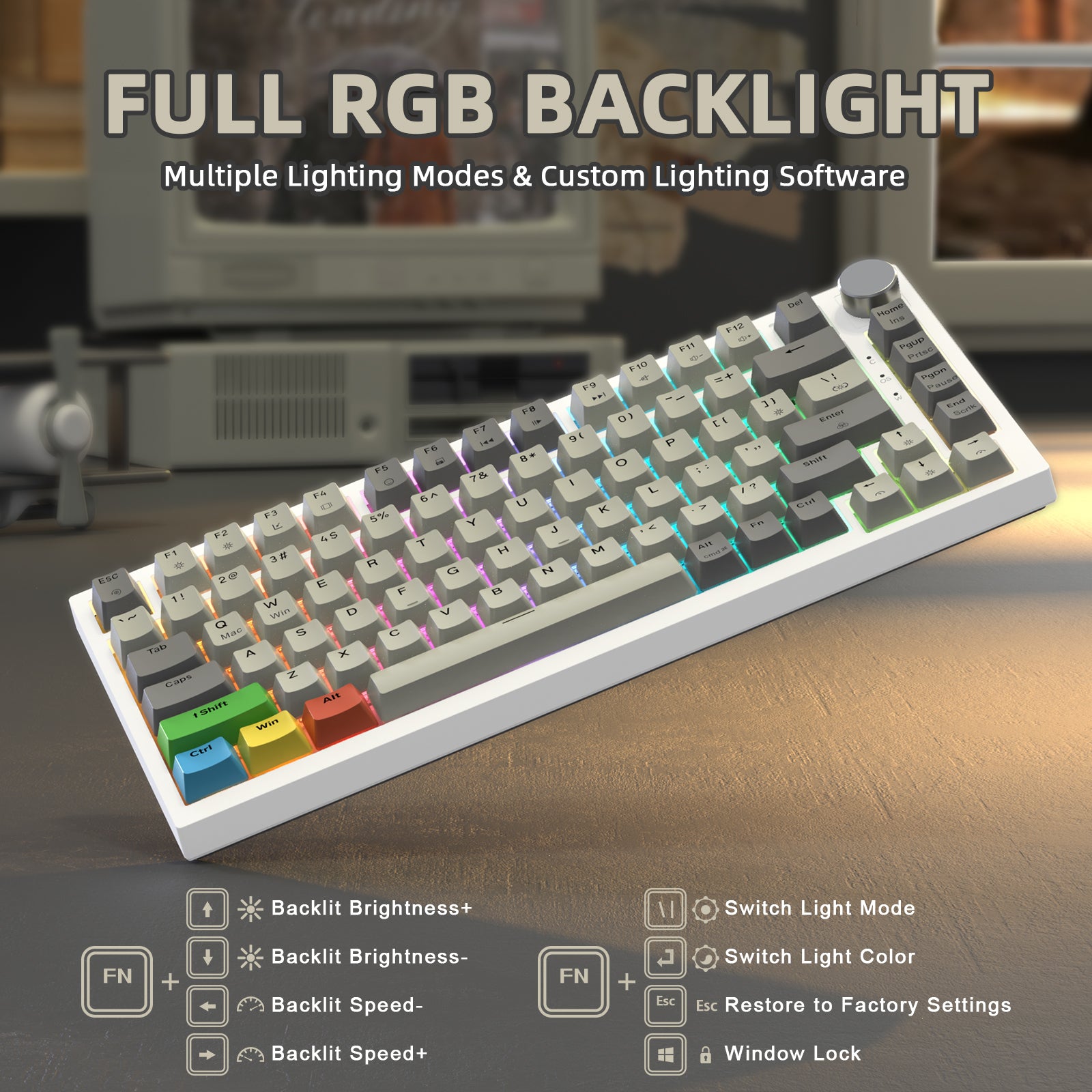 ATTACK SHARK K85 Rapid Trigger-Tastatur mit Magnetschalter 