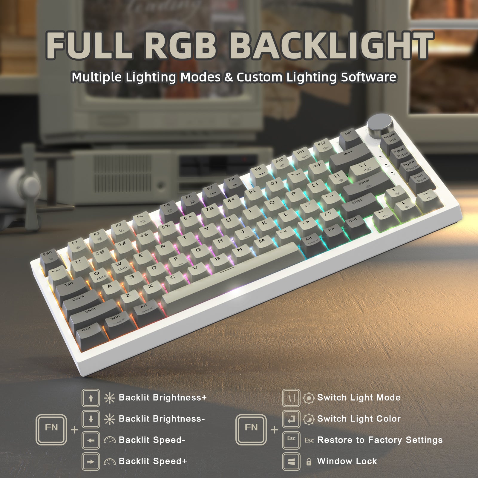 ATTACK SHARK K85 Rapid Trigger-Tastatur mit Magnetschalter 