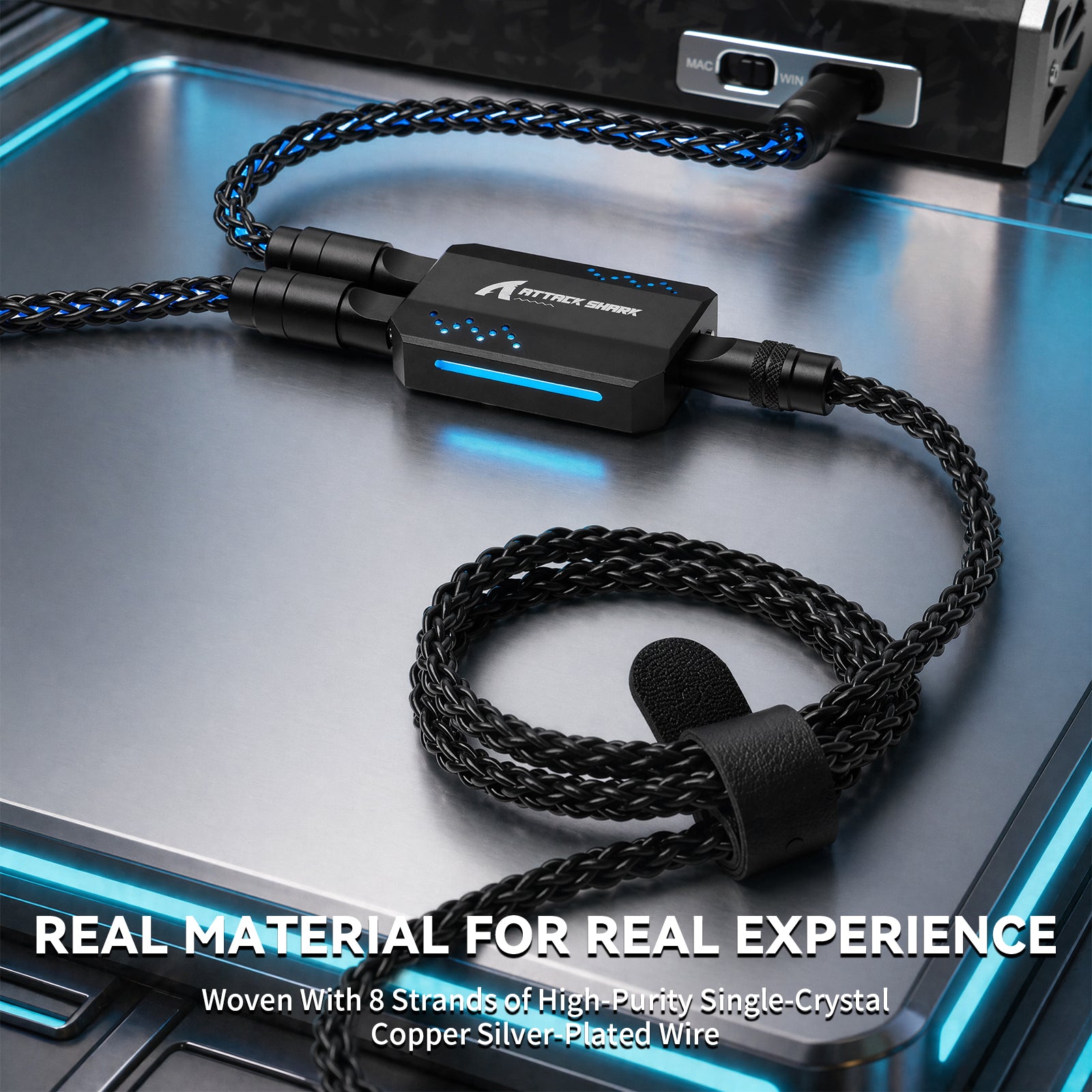 ATTACK SHARK C07 PRO 2-in-1 Type-C-Kabel für 8KHz Gaming-Tastatur/Maus