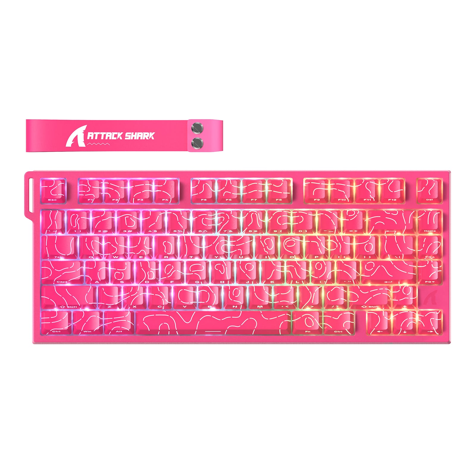 ATTACK SHARK R82 HE Rapid Trigger-Tastatur-Magnetschalter mit 0,005 MM RT