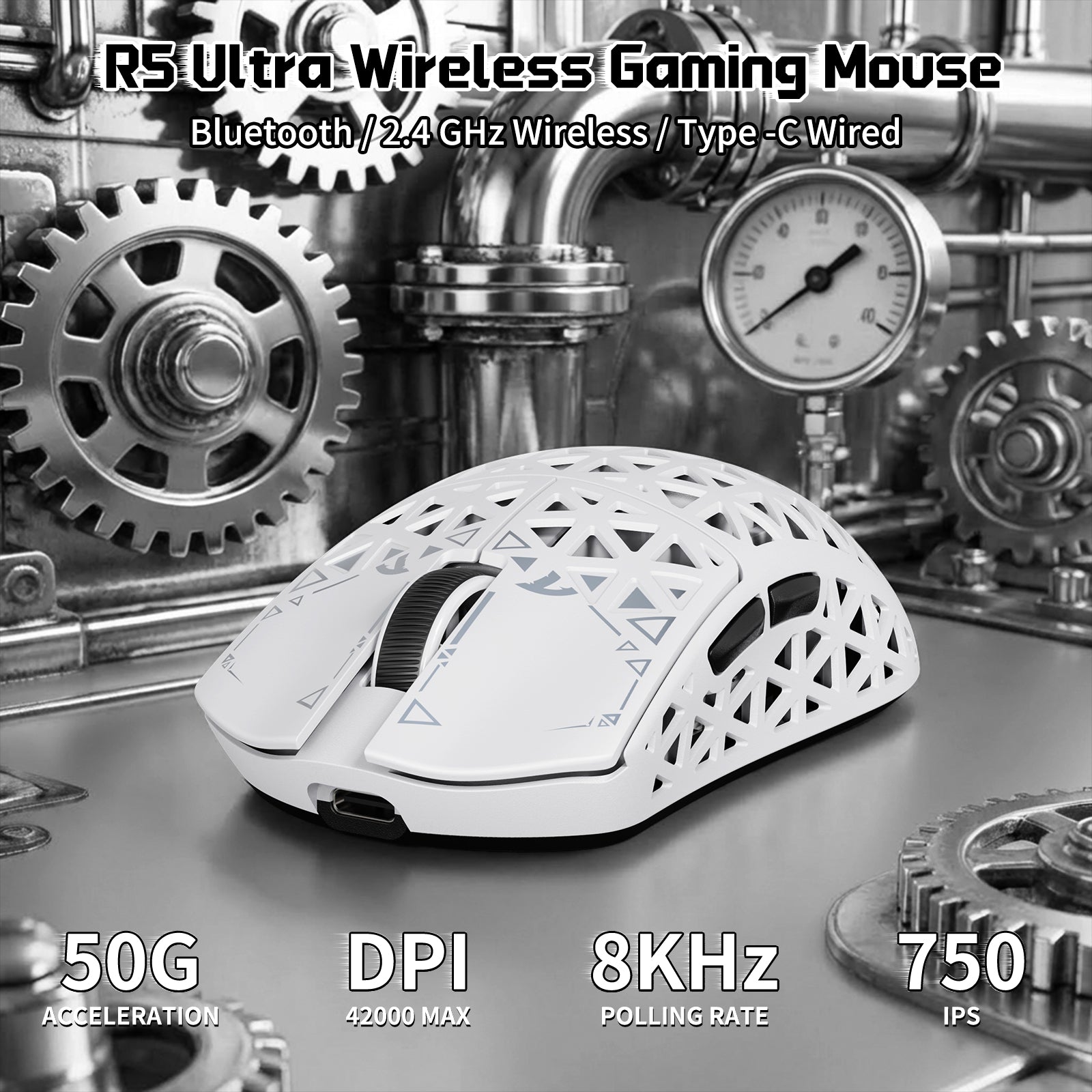 ATTACK SHARK R68 HE & R5 ULTRA Kohlefaser Gaming-Bundle mit C01 ULTRA Spiralkabel