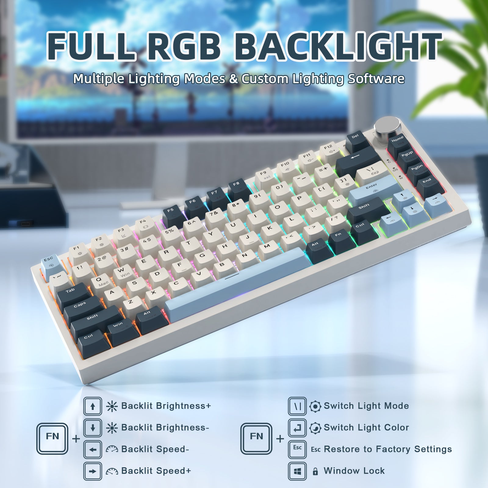 ATTACK SHARK K85 Rapid Trigger-Tastatur mit Magnetschalter 