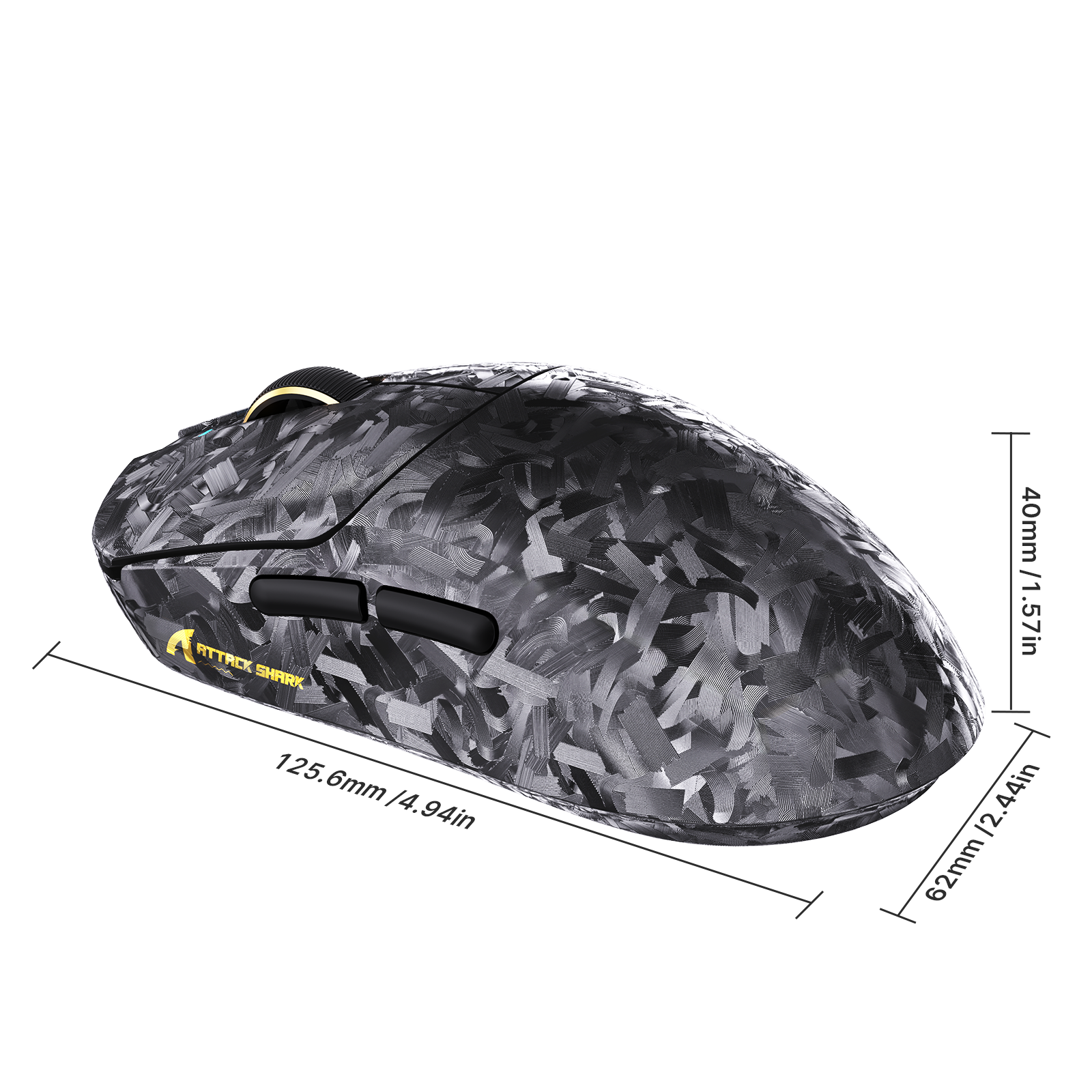 ATTACK SHARK RS3 ULTRA Carbonfaser Kabellose PAW3955MAX Gaming-Maus