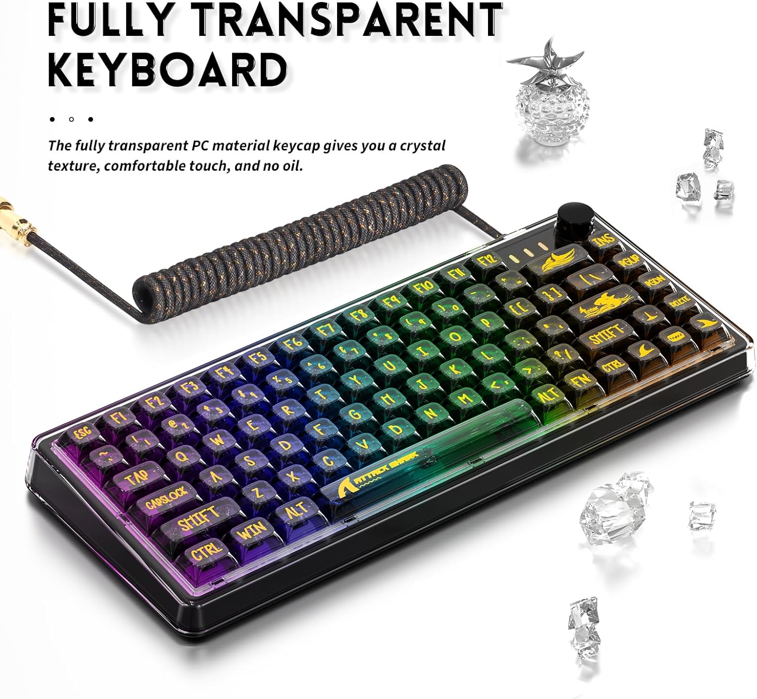 Transparente mechanische Tastatur ATTACK SHARK K75 