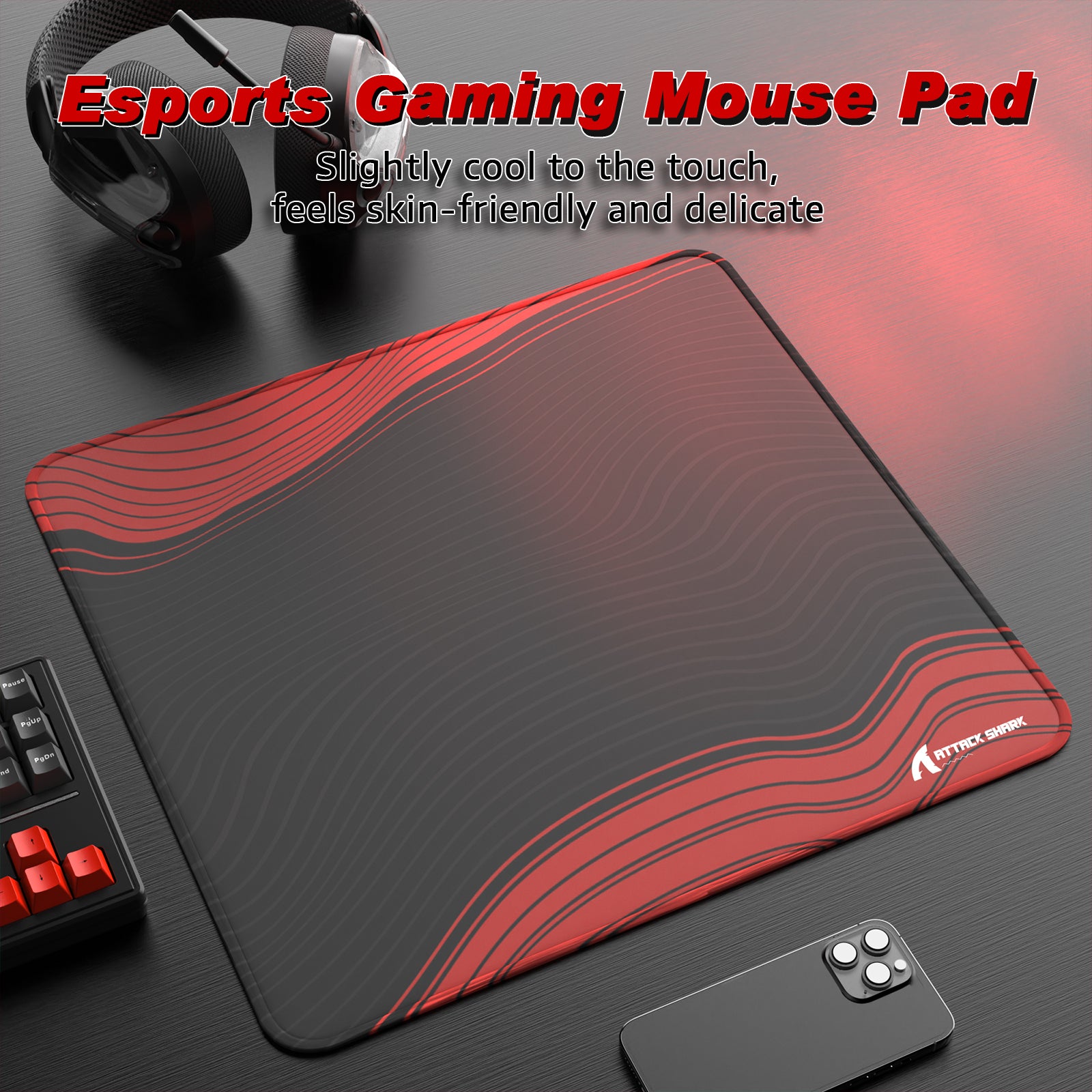 Tapis de souris de jeu eSport ATTACK SHARK CM02