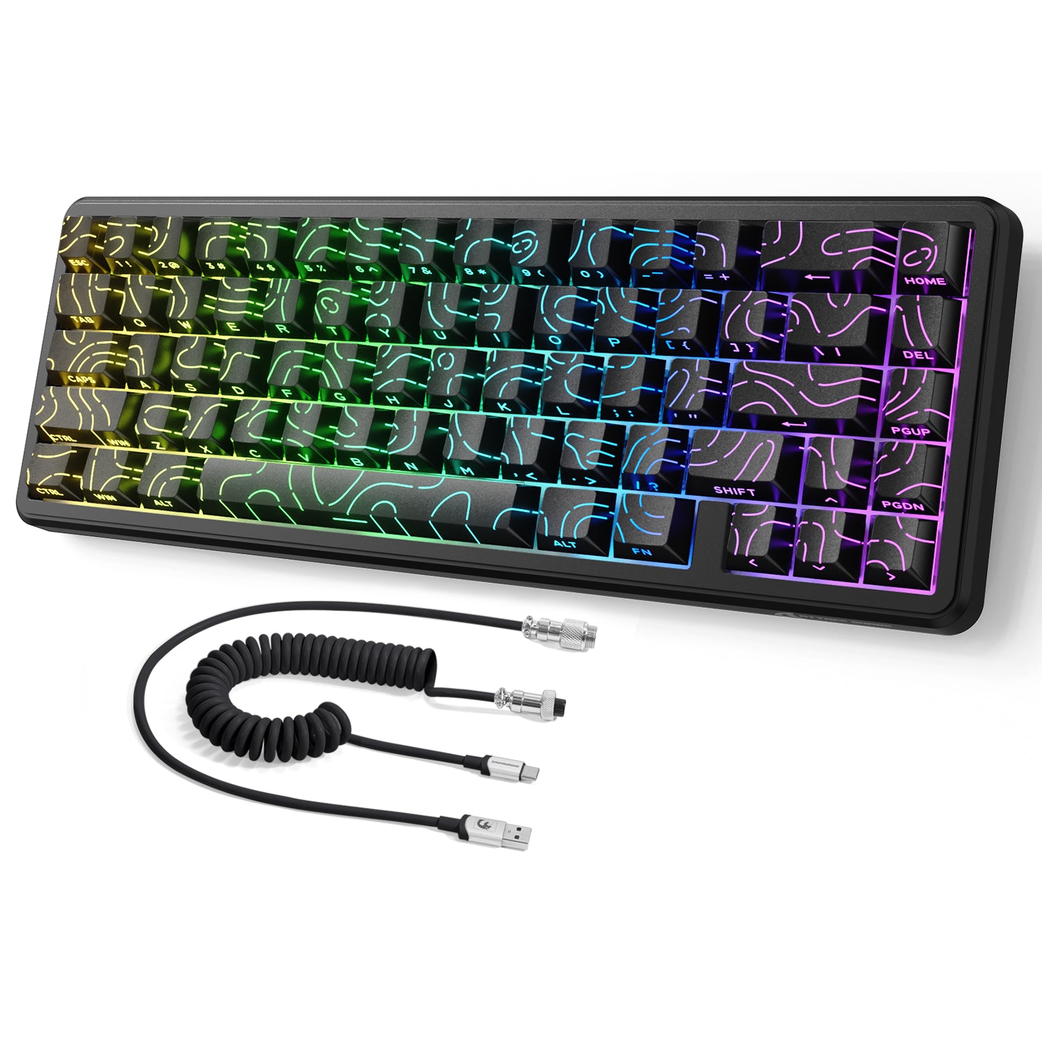 ATTACK SHARK X65 HE Magnetschalter Rapid Trigger-Tastatur mit 8-kHz-Spiralkabel