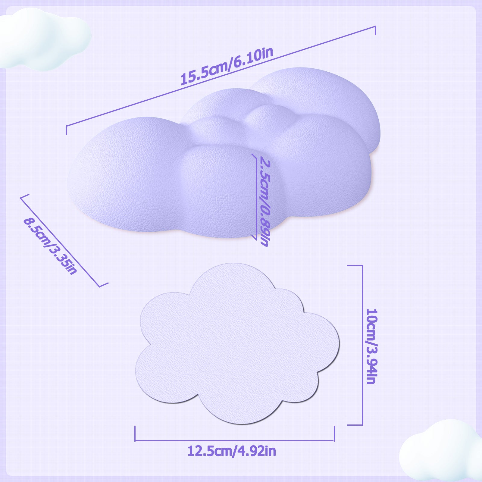 ATTACK SHARK X MAMBASNAKE Cloud-Maus-Handgelenksauflage 