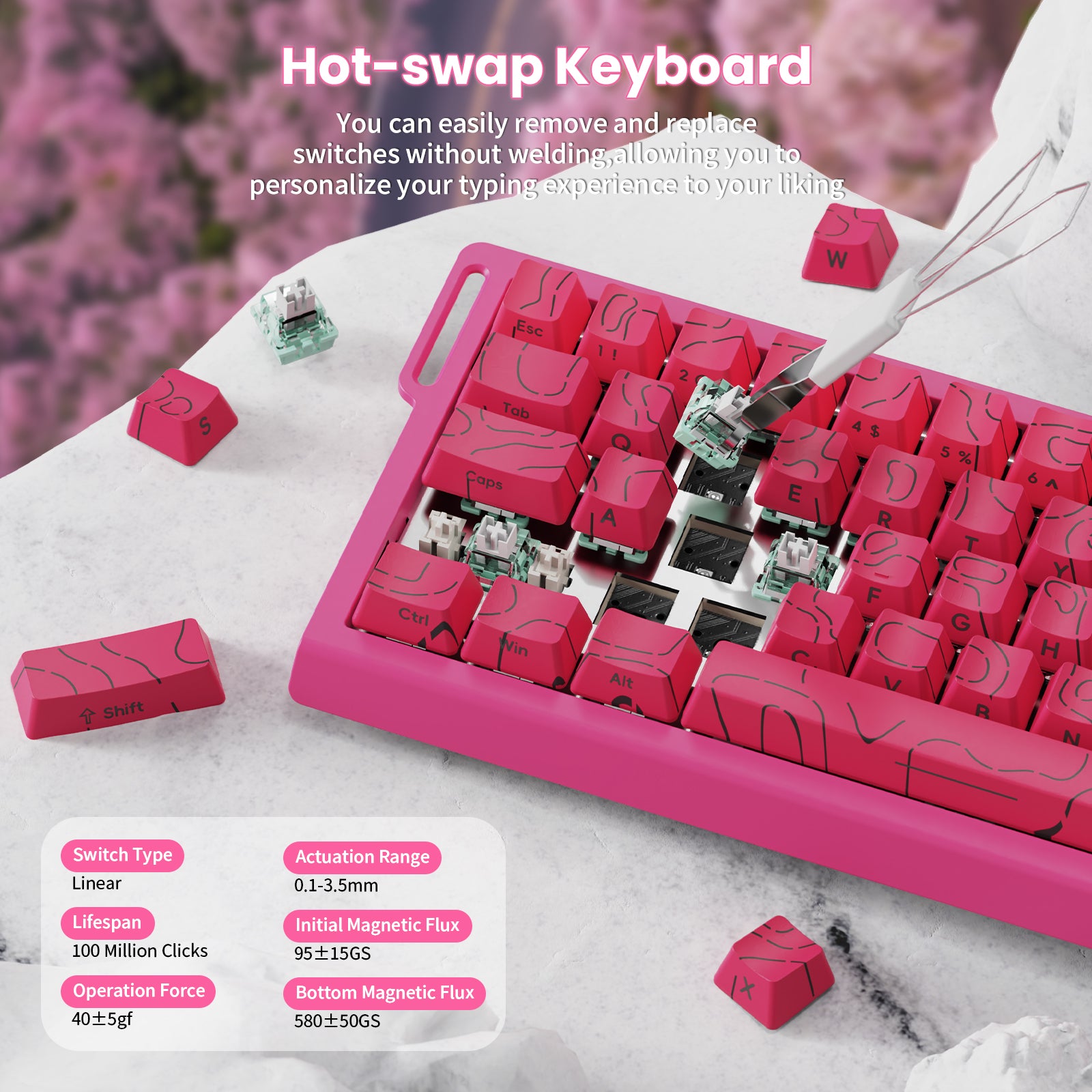 ATTACK SHARK X68 HE Rapid Trigger-Tastatur mit Magnetschalter und C01PRO-Spiralkabel