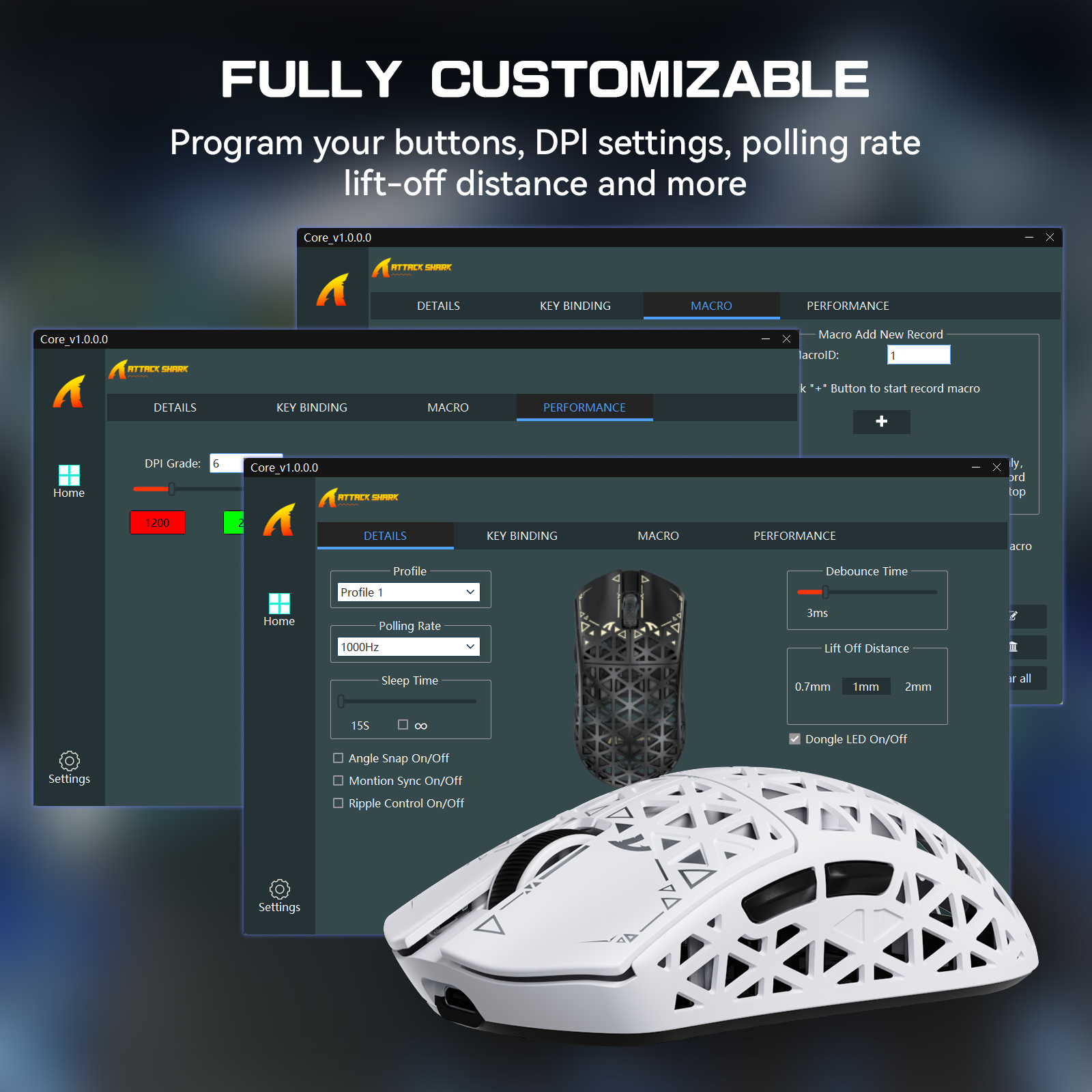 ATTACK SHARK R5 ULTRA Carbonfaser Kabellose 8K PAW3950MAX Gaming-Maus