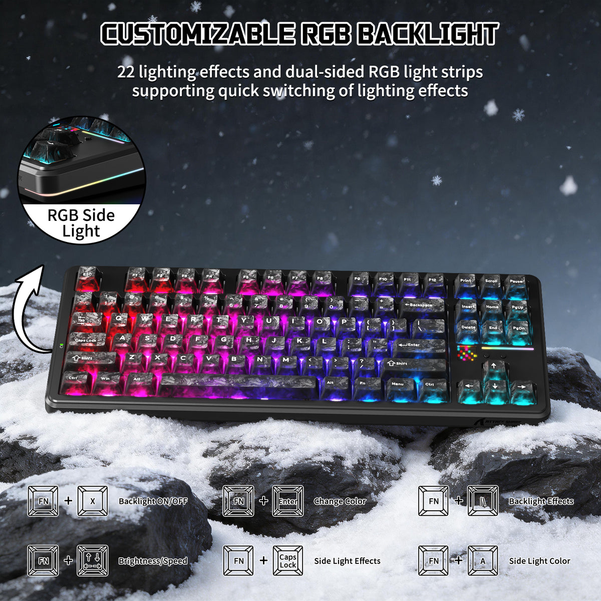 ATTACK SHARK X87 ULTRA Kabellose mechanische Tastatur mit 8K Wireless-Empfänger