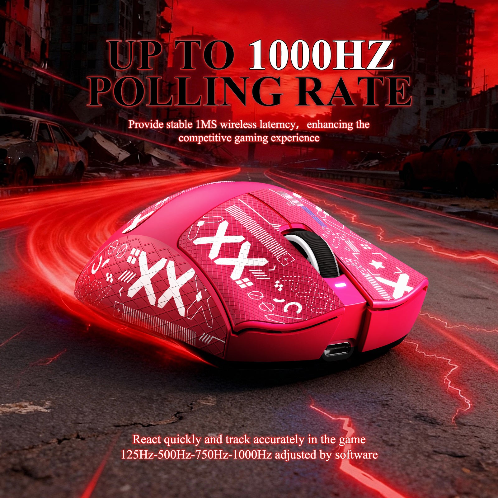 ATTACK SHARK V3PRO Ultraleichte Tri-Mode-Gaming-Maus mit Ladestation