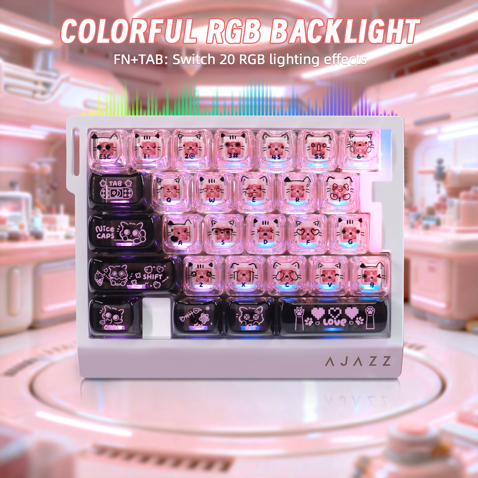 ATTACK SHARK X AJAZZ AK029 Wired One-Handed Gaming Keyboard