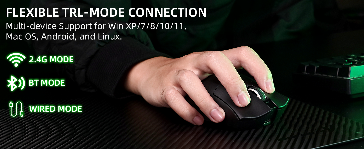 ATTACK SHARK V3 Ultra-Light Tri-Mode Gaming Mouse