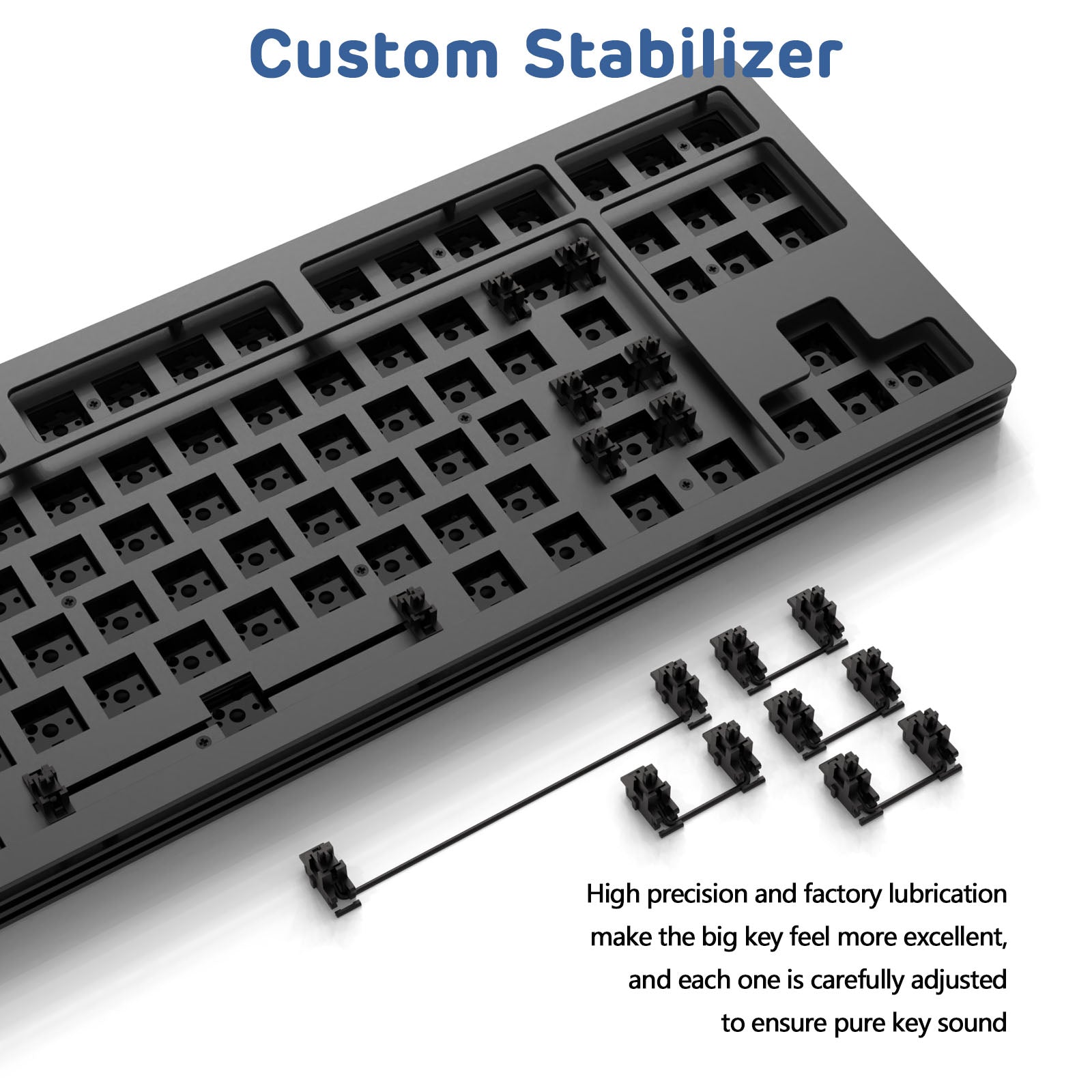 ATTACK SHARK x AJAZZ AKC087 Mehrschichtige mechanische Tastatur aus CNC-Aluminium 