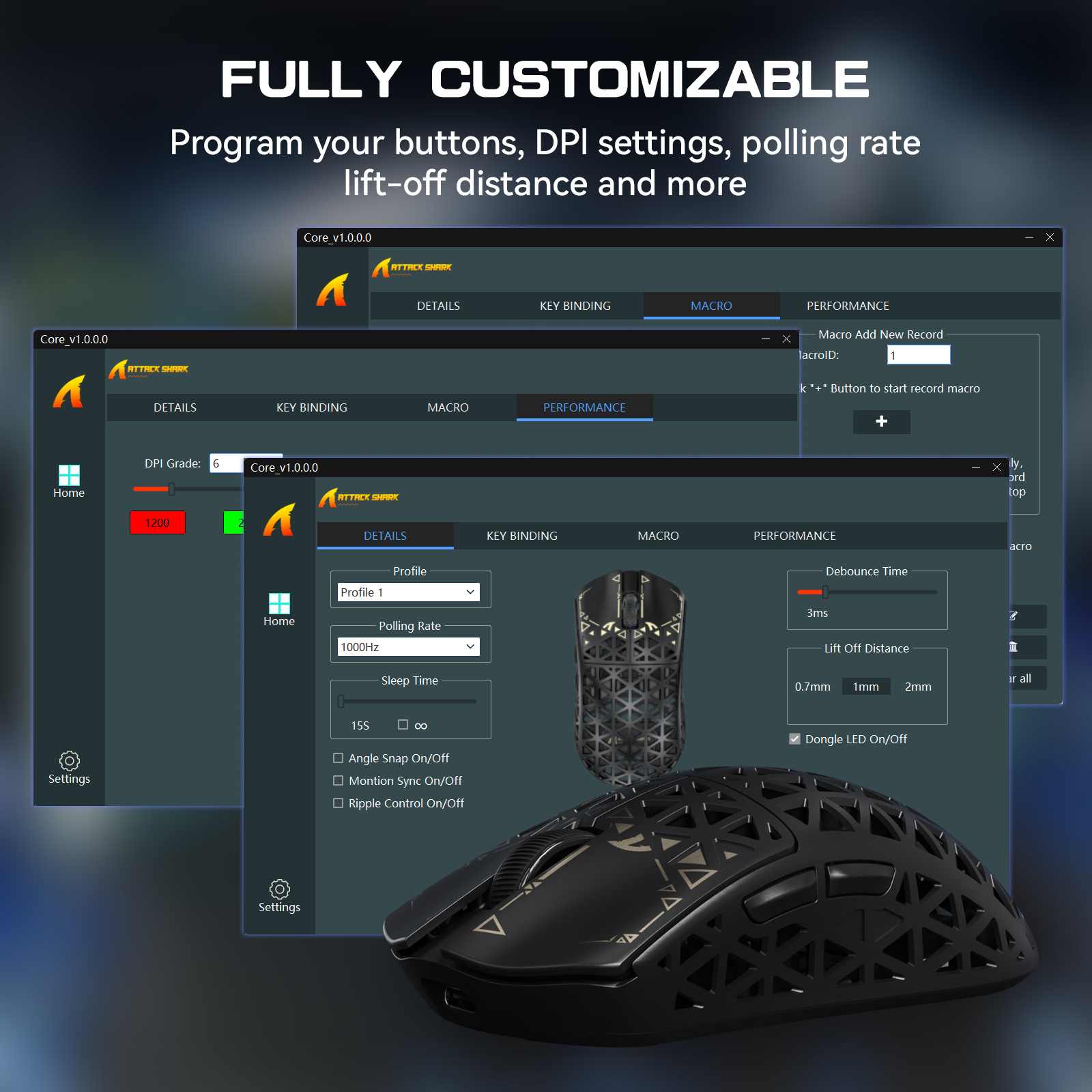 ATTACK SHARK R5 ULTRA Carbonfaser Kabellose 8K PAW3950MAX Gaming-Maus