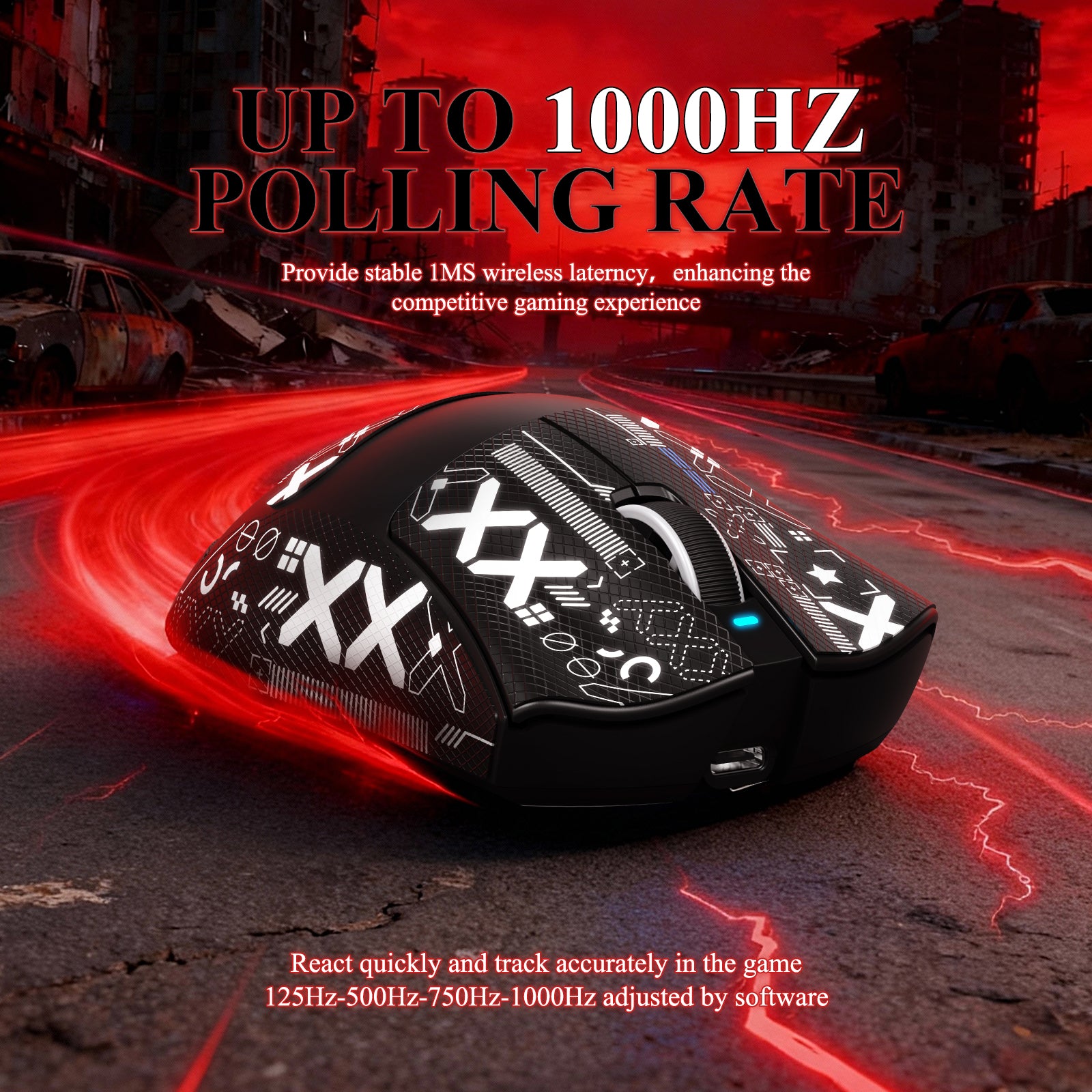 ATTACK SHARK V3PRO Ultraleichte Tri-Mode-Gaming-Maus mit Ladestation